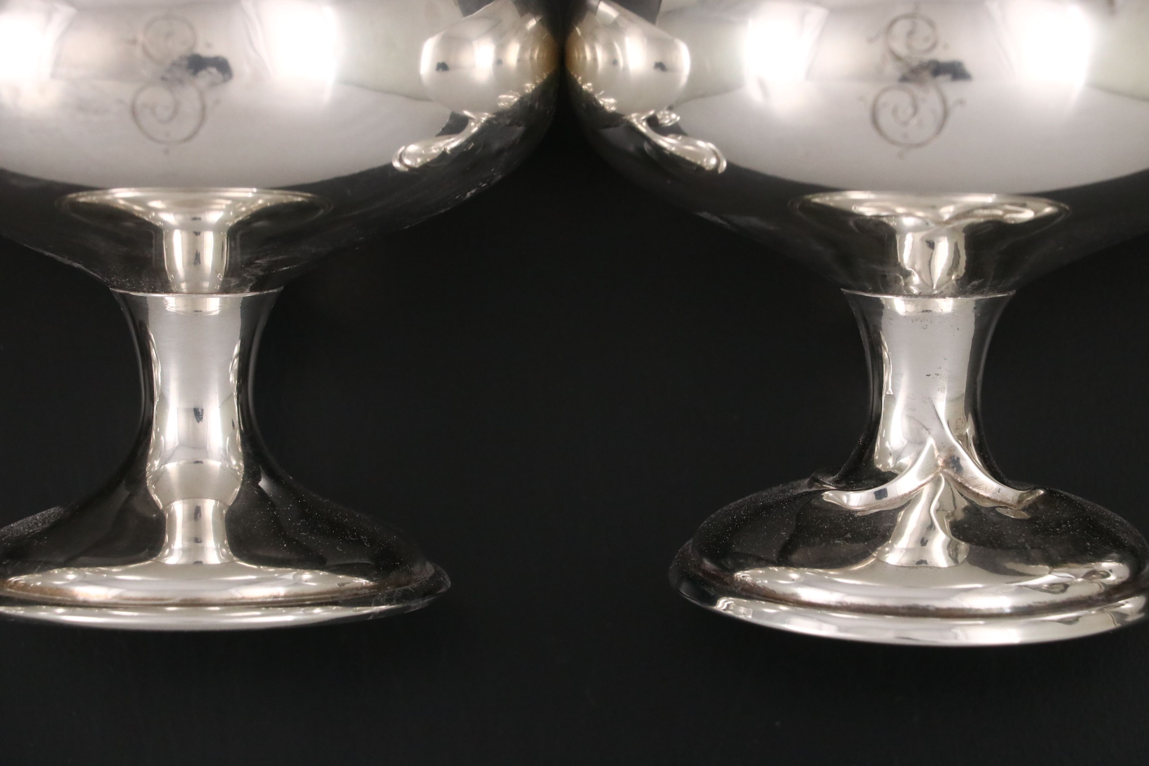 Moore & Hofman Sterling Silver Low Sherbet Cups, Early to Mid-20th Century