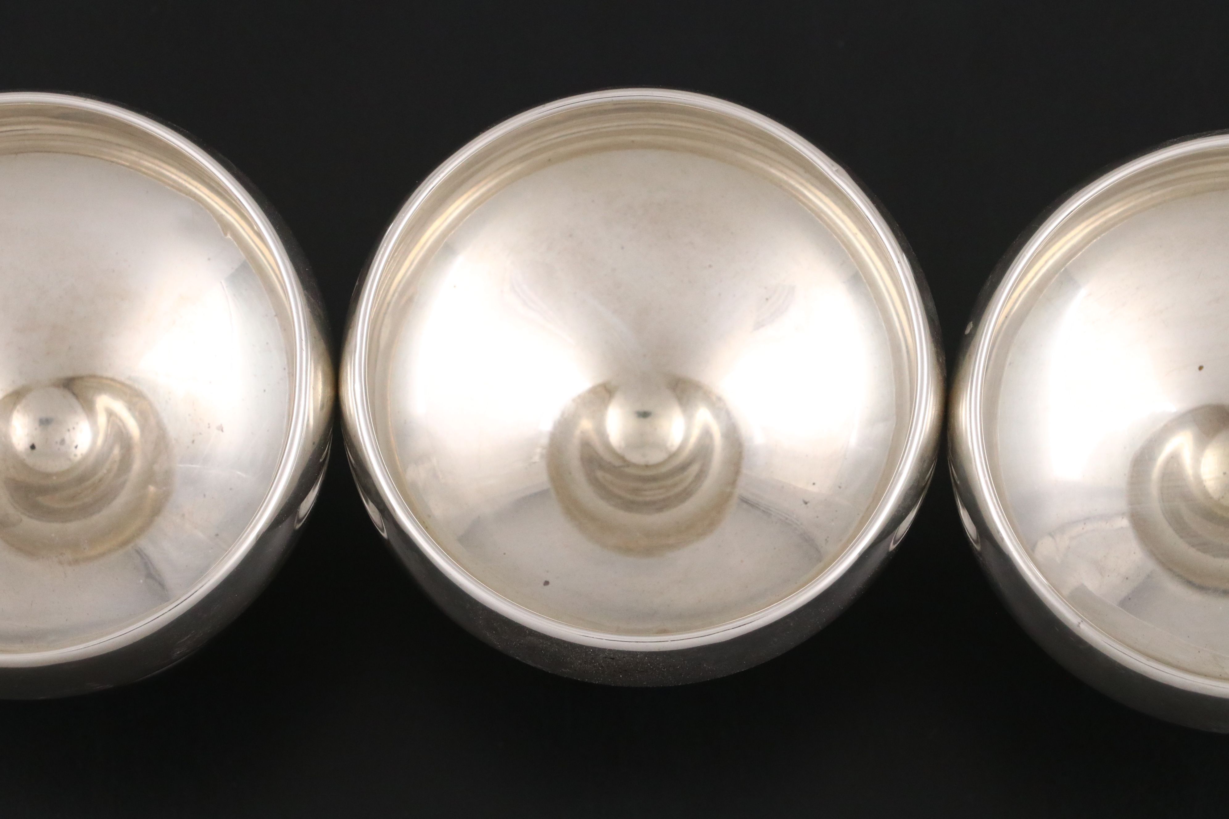 Moore & Hofman Sterling Silver Low Sherbet Cups, Early to Mid-20th Century