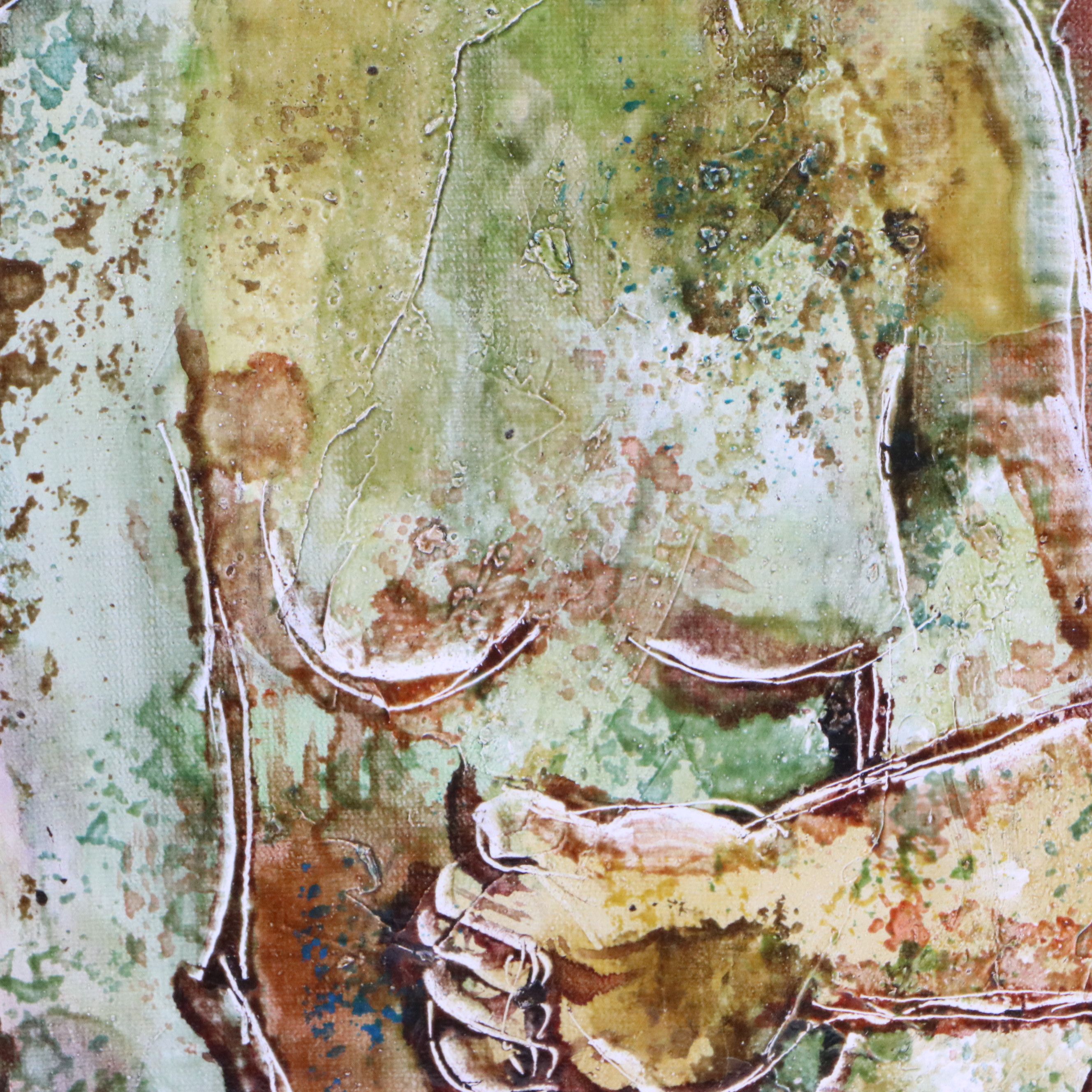 Calvin Waller Burnett Stylized Figures Oil Painting