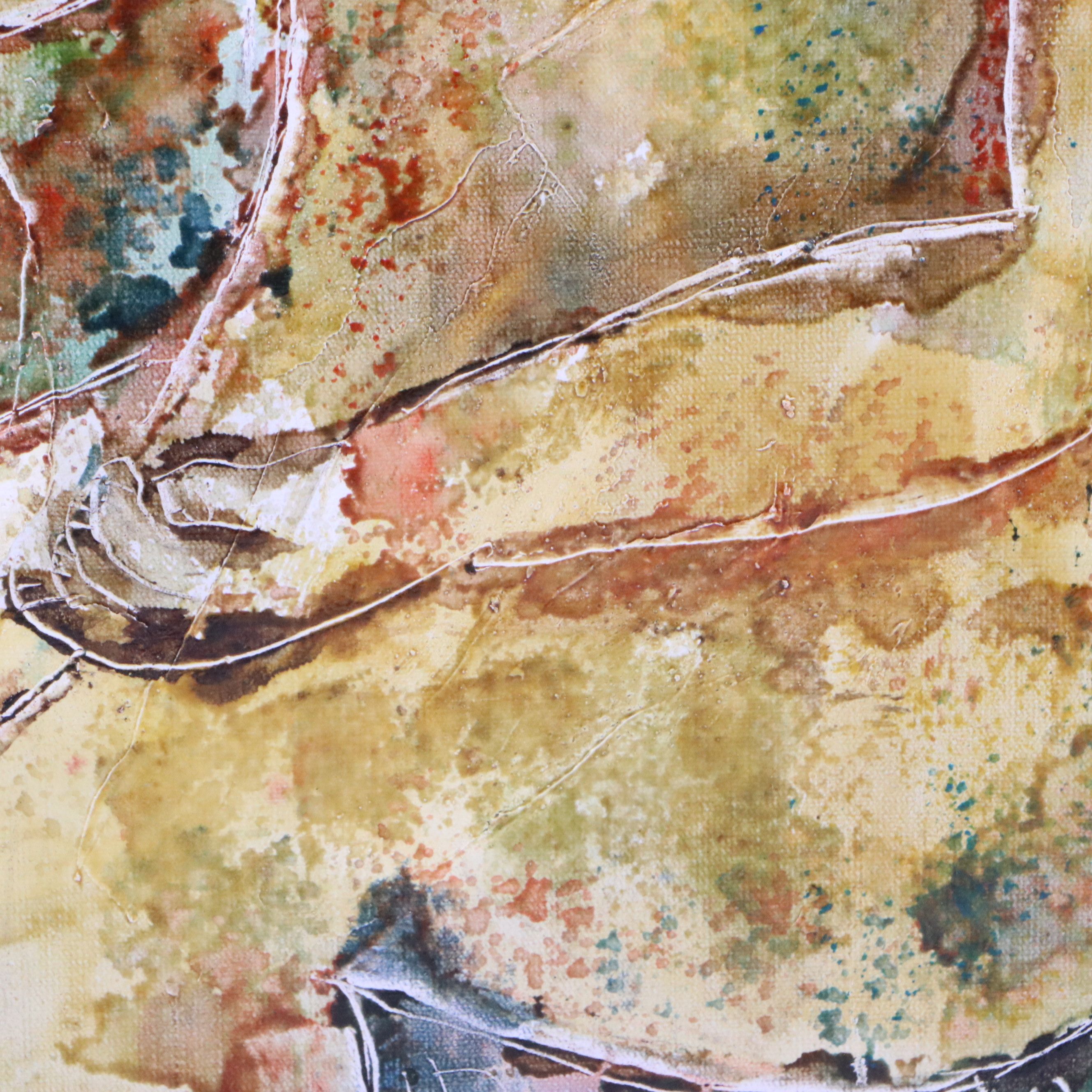 Calvin Waller Burnett Stylized Figures Oil Painting