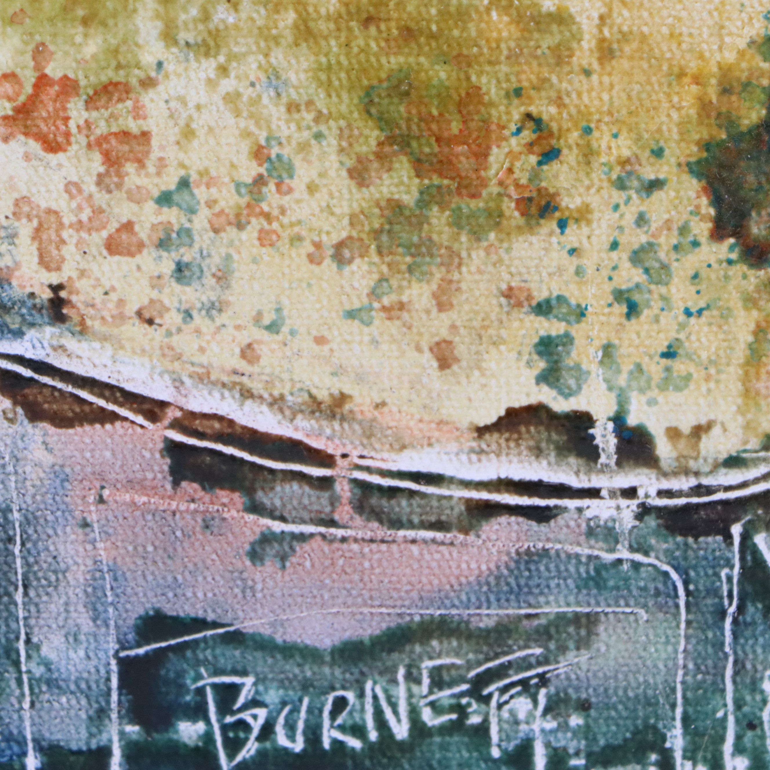 Calvin Waller Burnett Stylized Figures Oil Painting