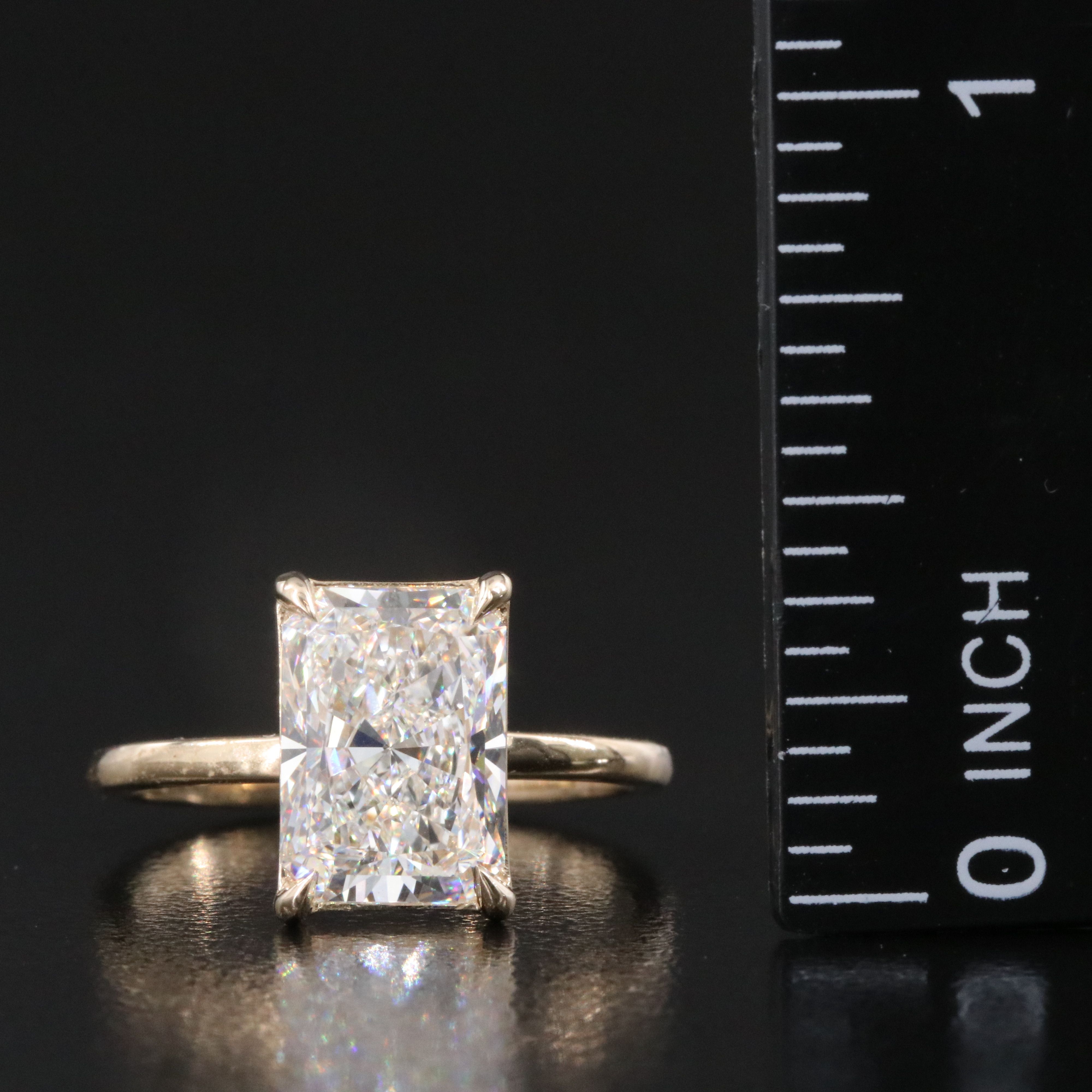 14K 3.03 CT Lab Grown Diamond Ring with IGI Report