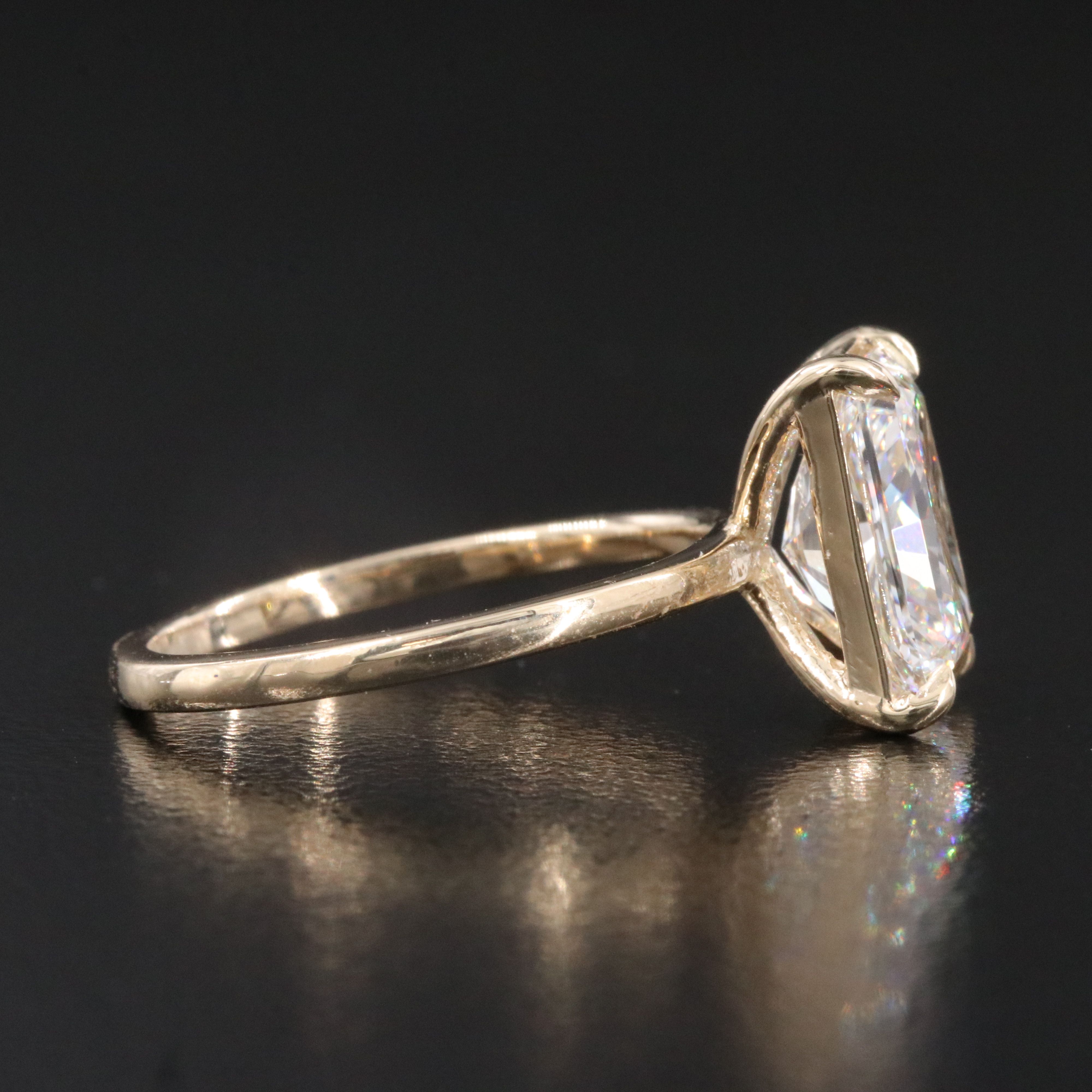 14K 3.03 CT Lab Grown Diamond Ring with IGI Report