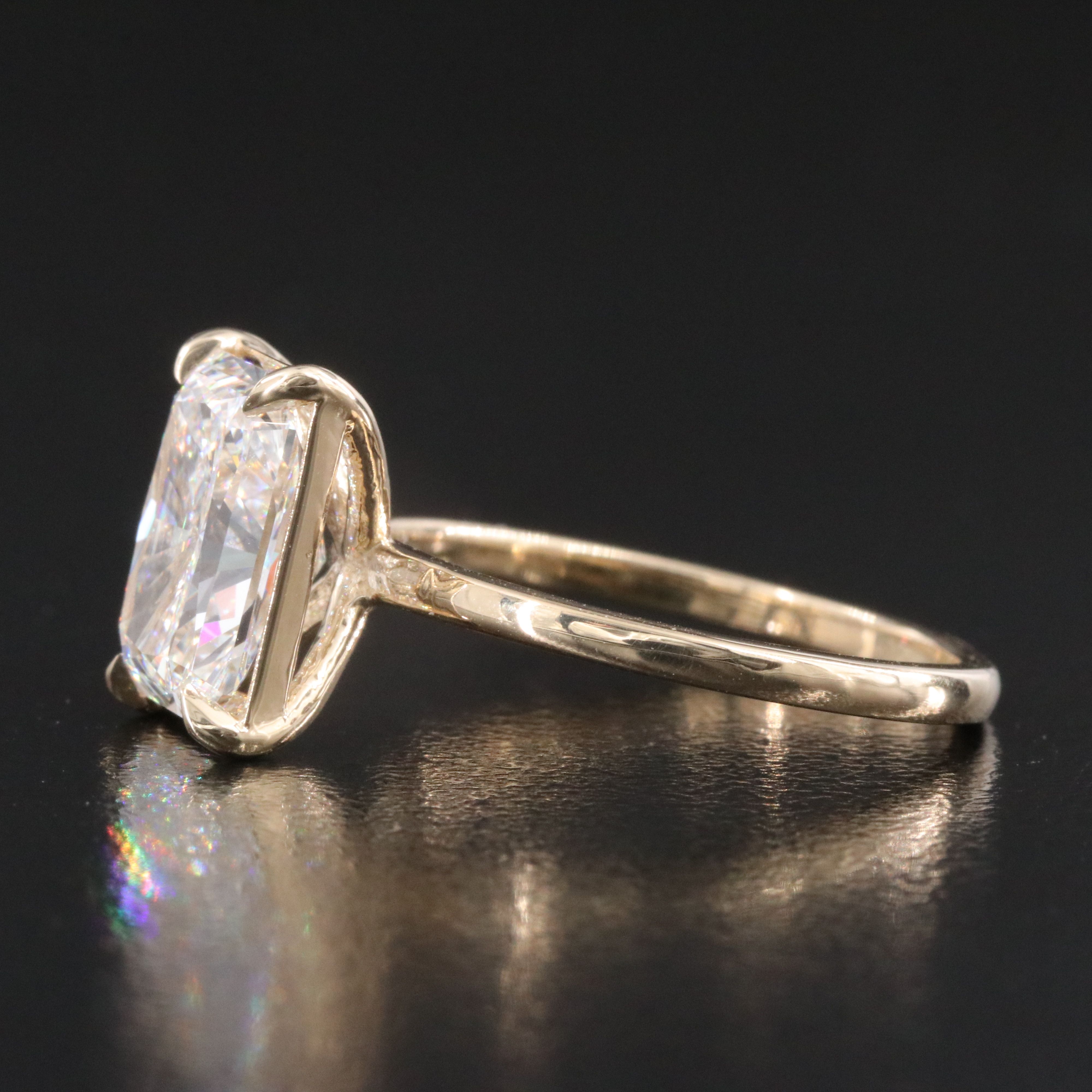 14K 3.03 CT Lab Grown Diamond Ring with IGI Report