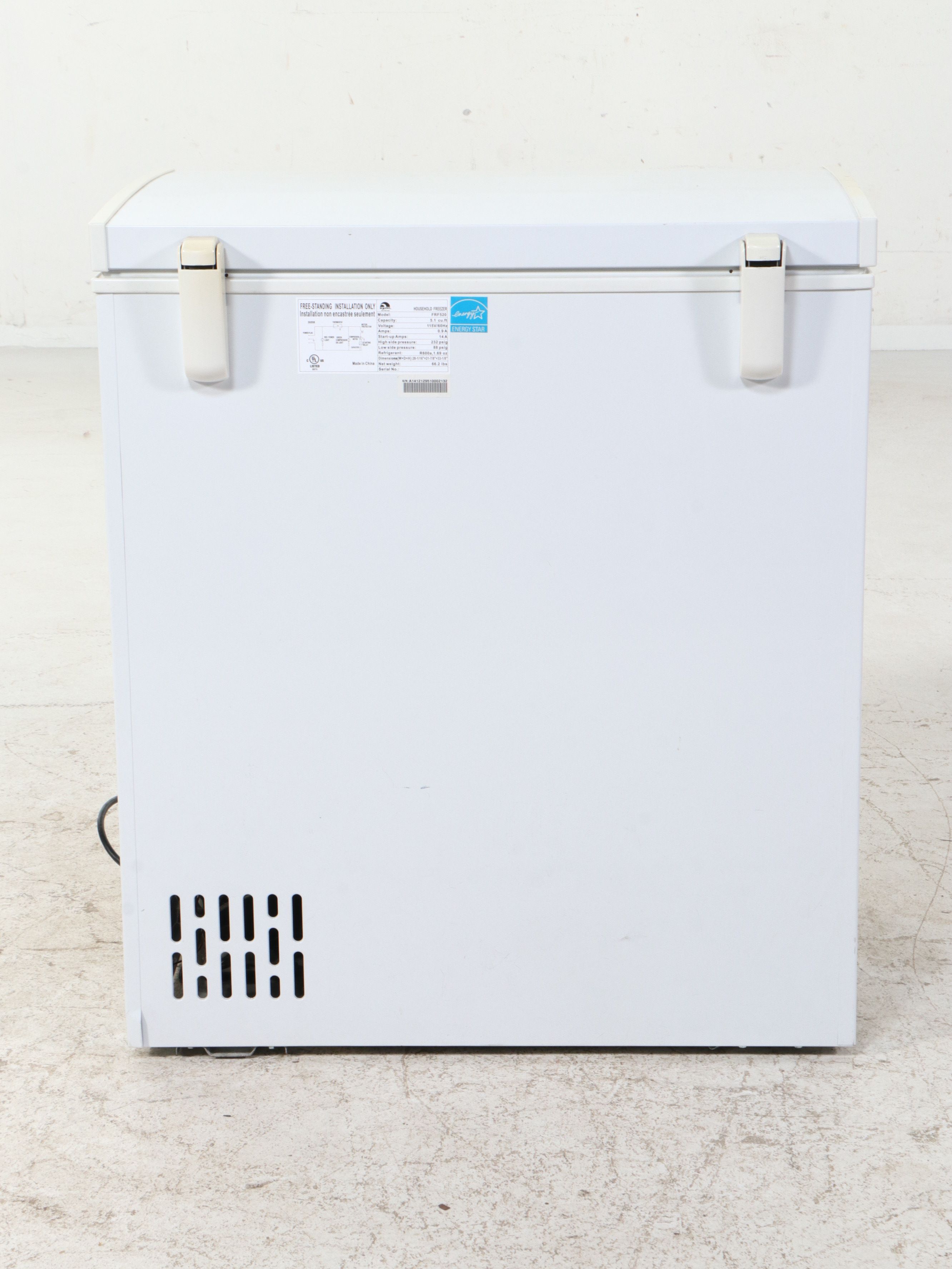 Igloo 5.1 Cu. Ft. White Chest Freezer