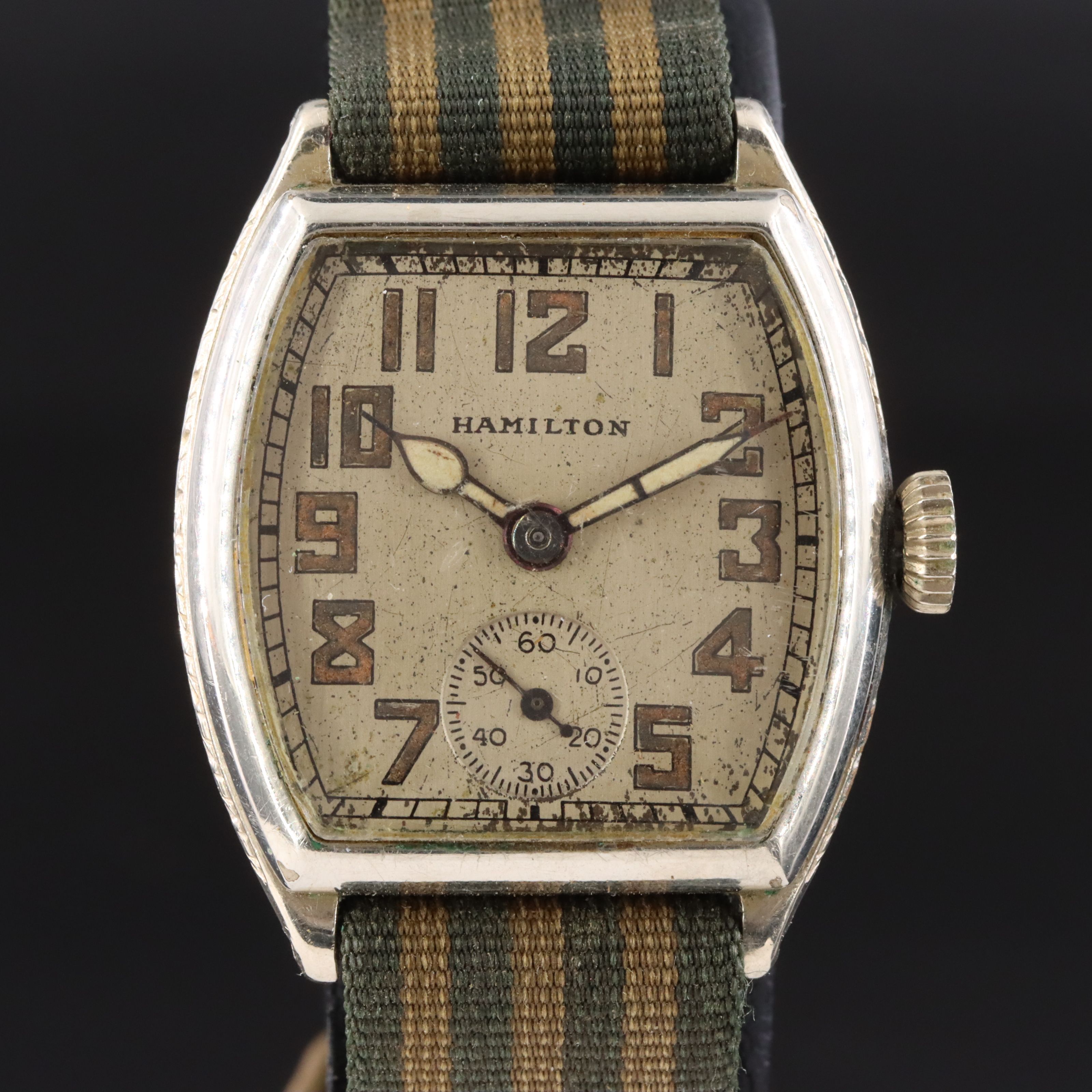 Hamilton Watch Co. Field Style Gold-Filled Stem Wind Watch