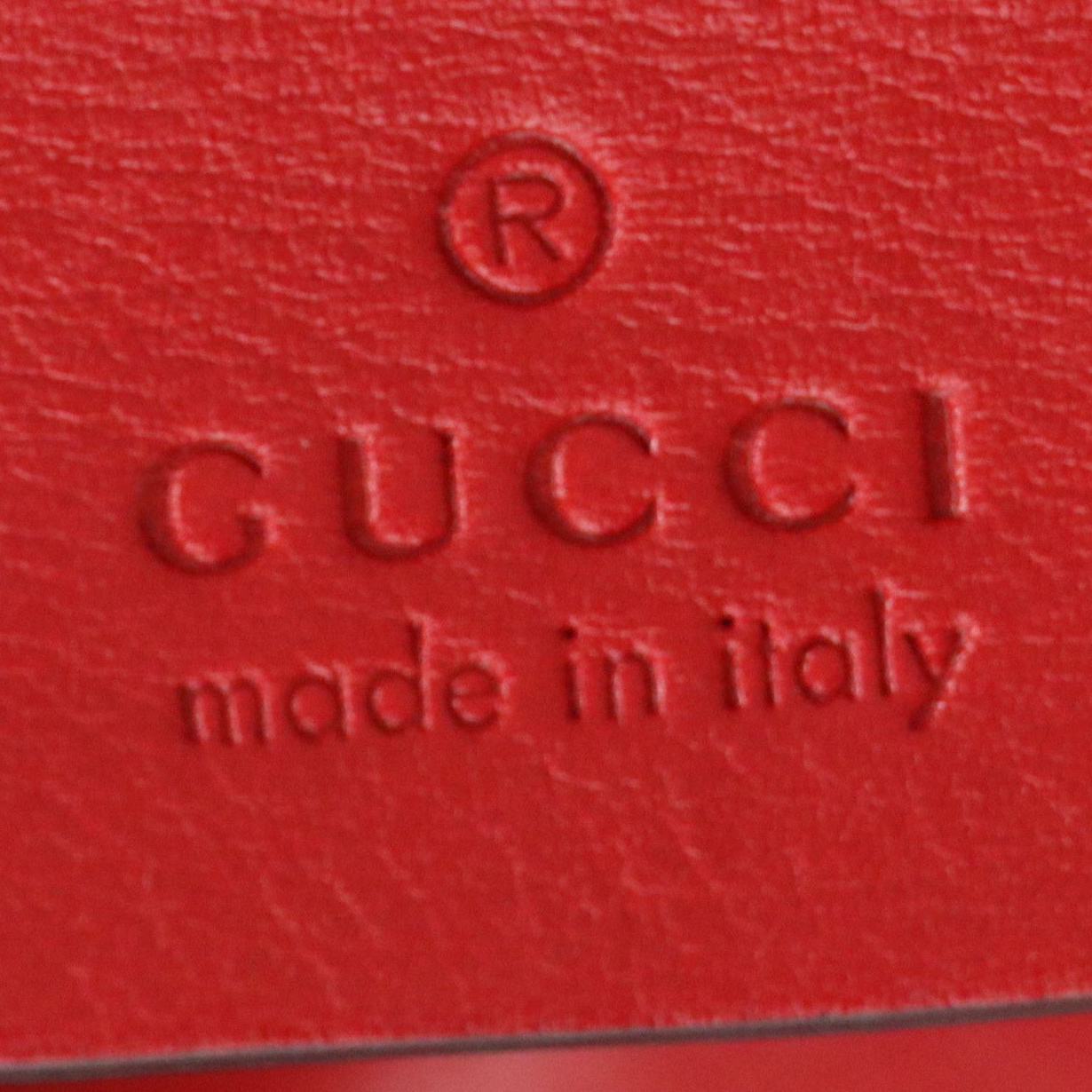 Gucci GG Marmont Chain Tote Bag in Red Matelassé Calfskin Leather