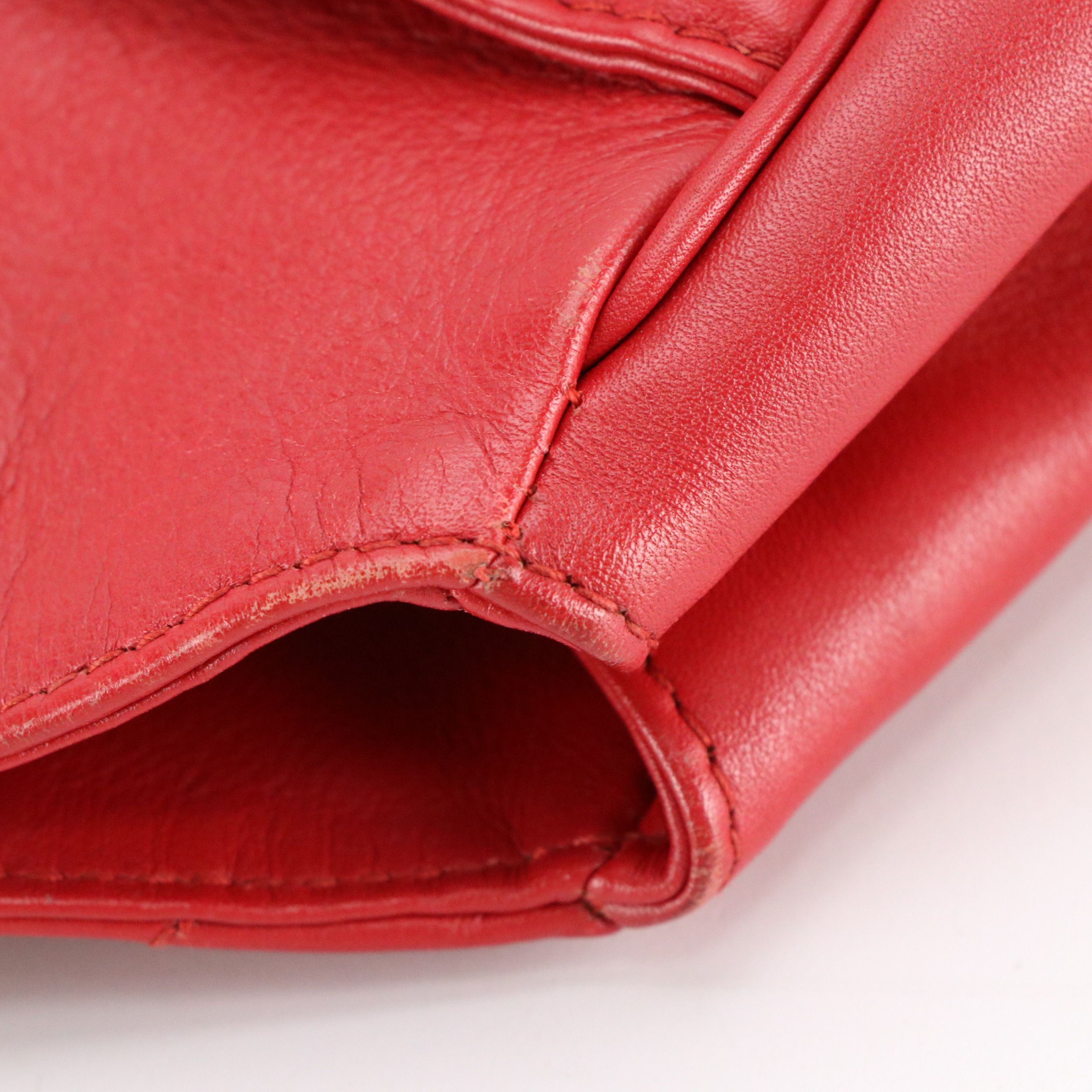 Gucci GG Marmont Chain Tote Bag in Red Matelassé Calfskin Leather