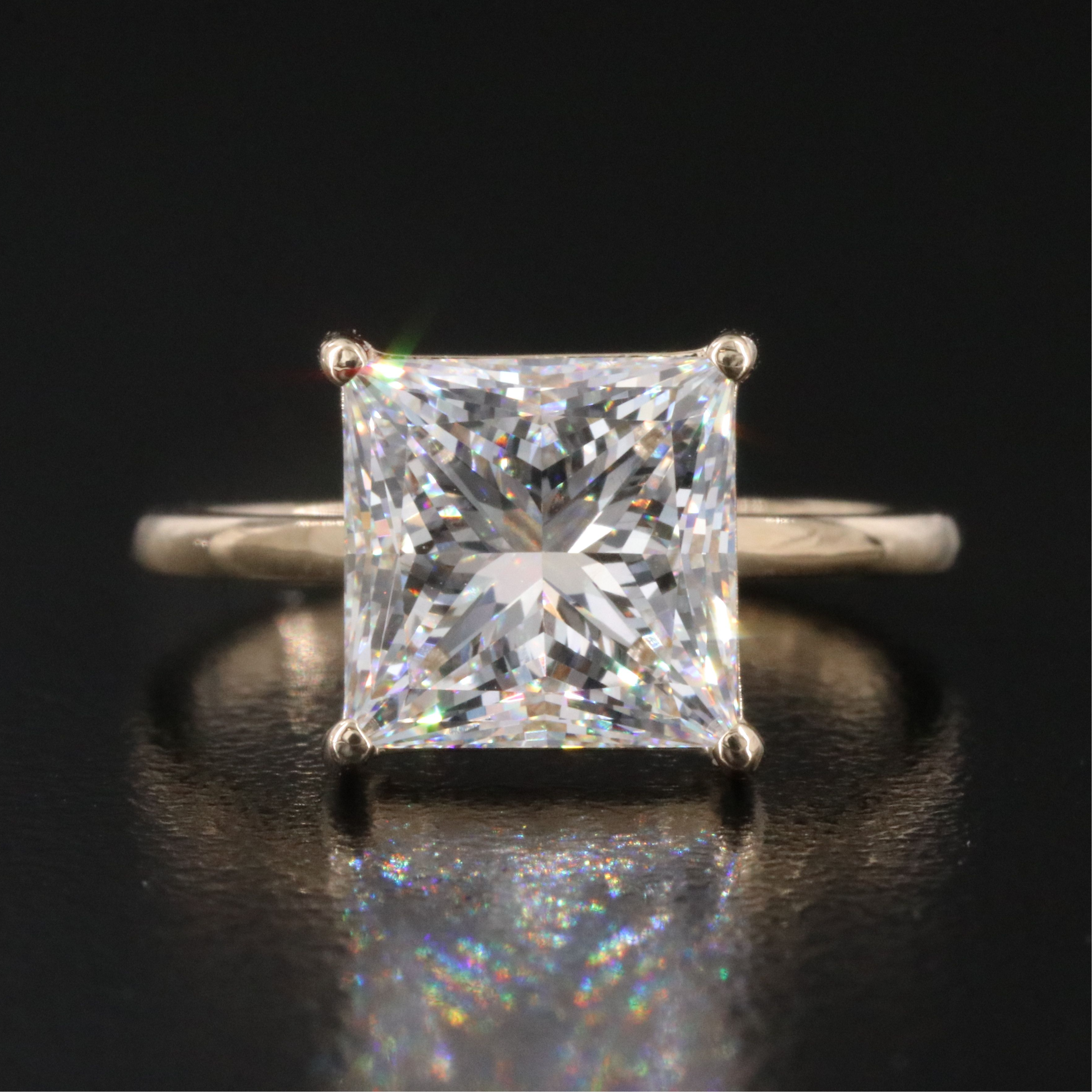 14K 4.05 CT Lab Grown Diamond Ring with IGI Report