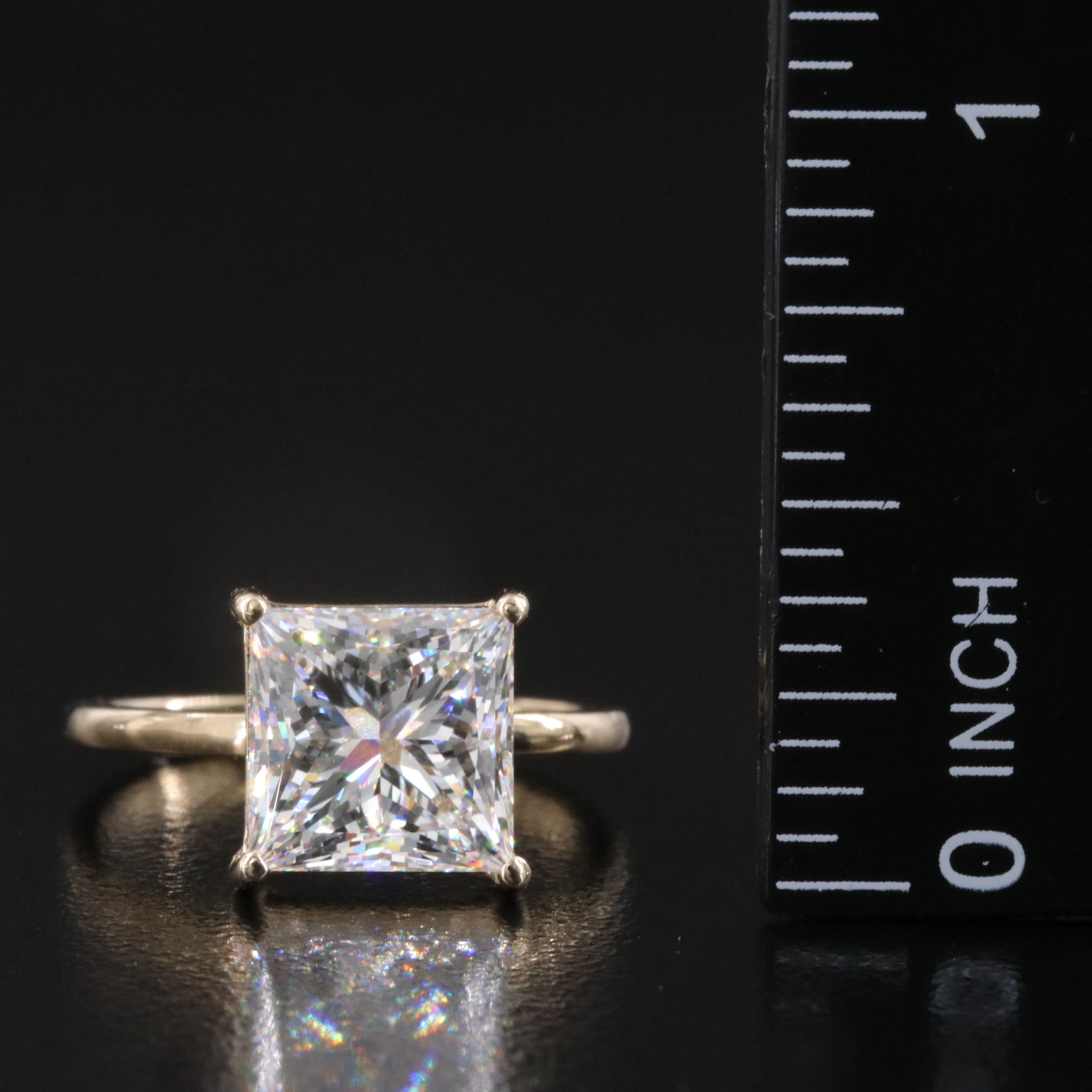 14K 4.05 CT Lab Grown Diamond Ring with IGI Report
