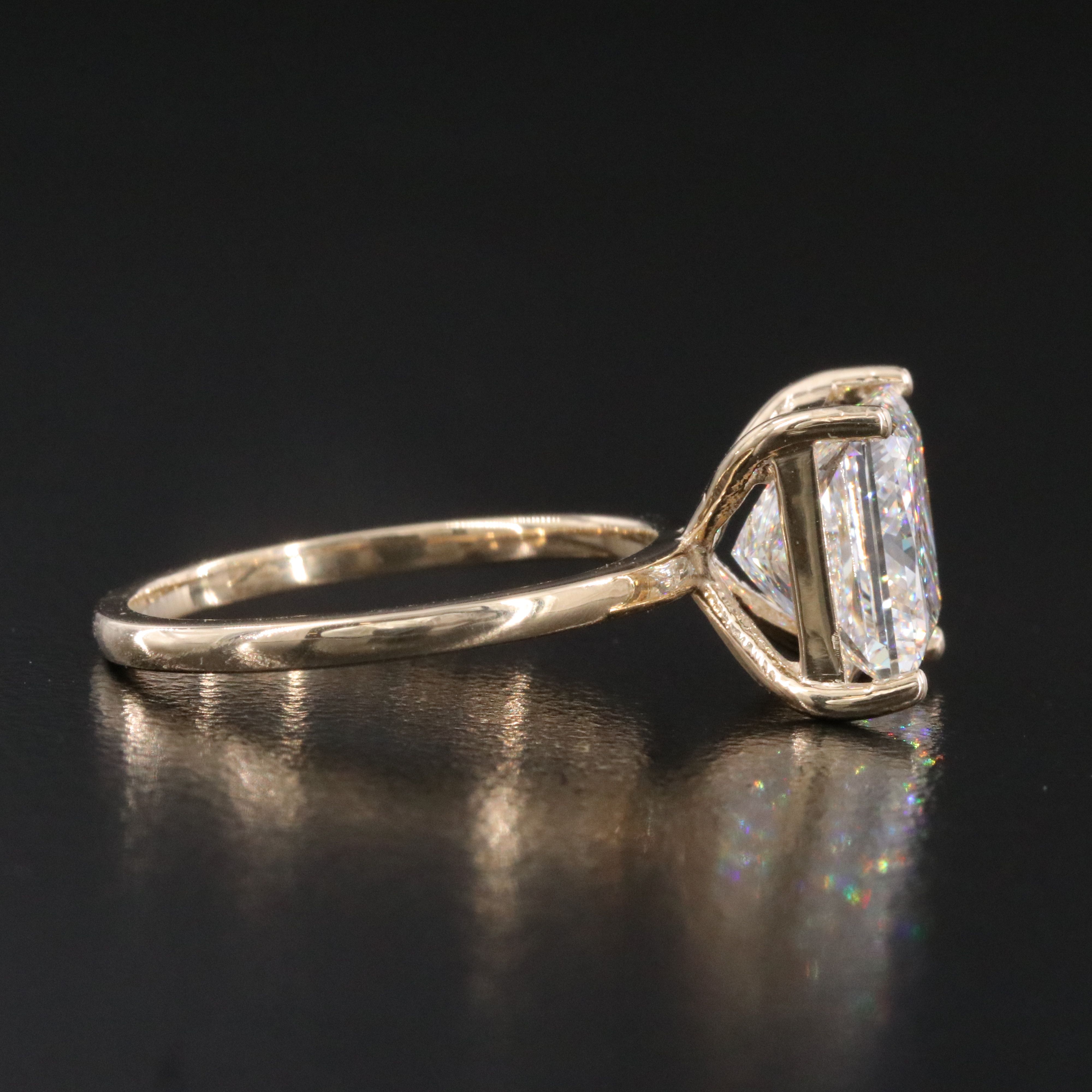 14K 4.05 CT Lab Grown Diamond Ring with IGI Report