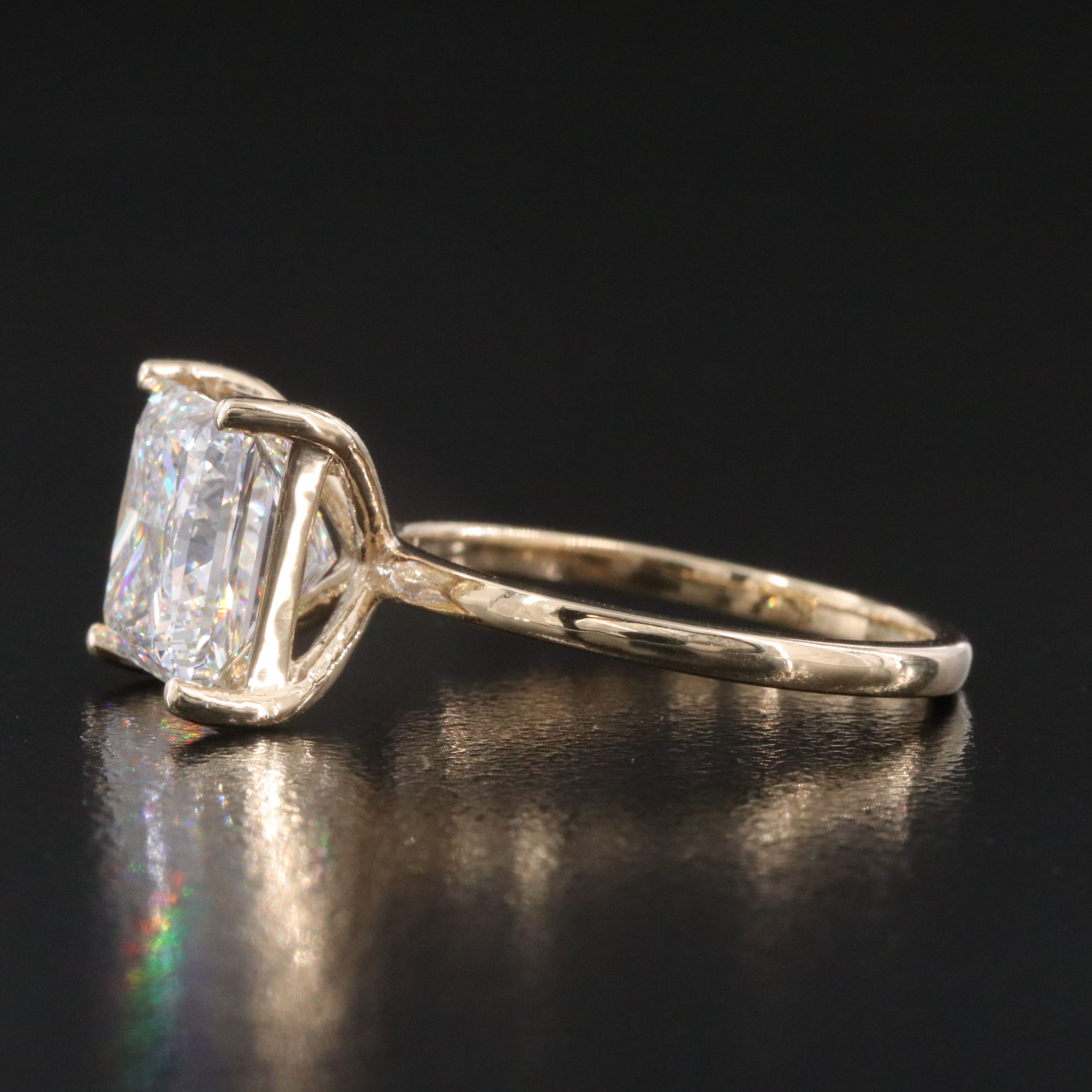 14K 4.05 CT Lab Grown Diamond Ring with IGI Report