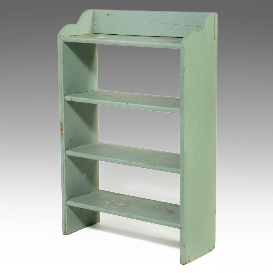 Primitive Painted Pine Utility Shelf, Late 19th Century