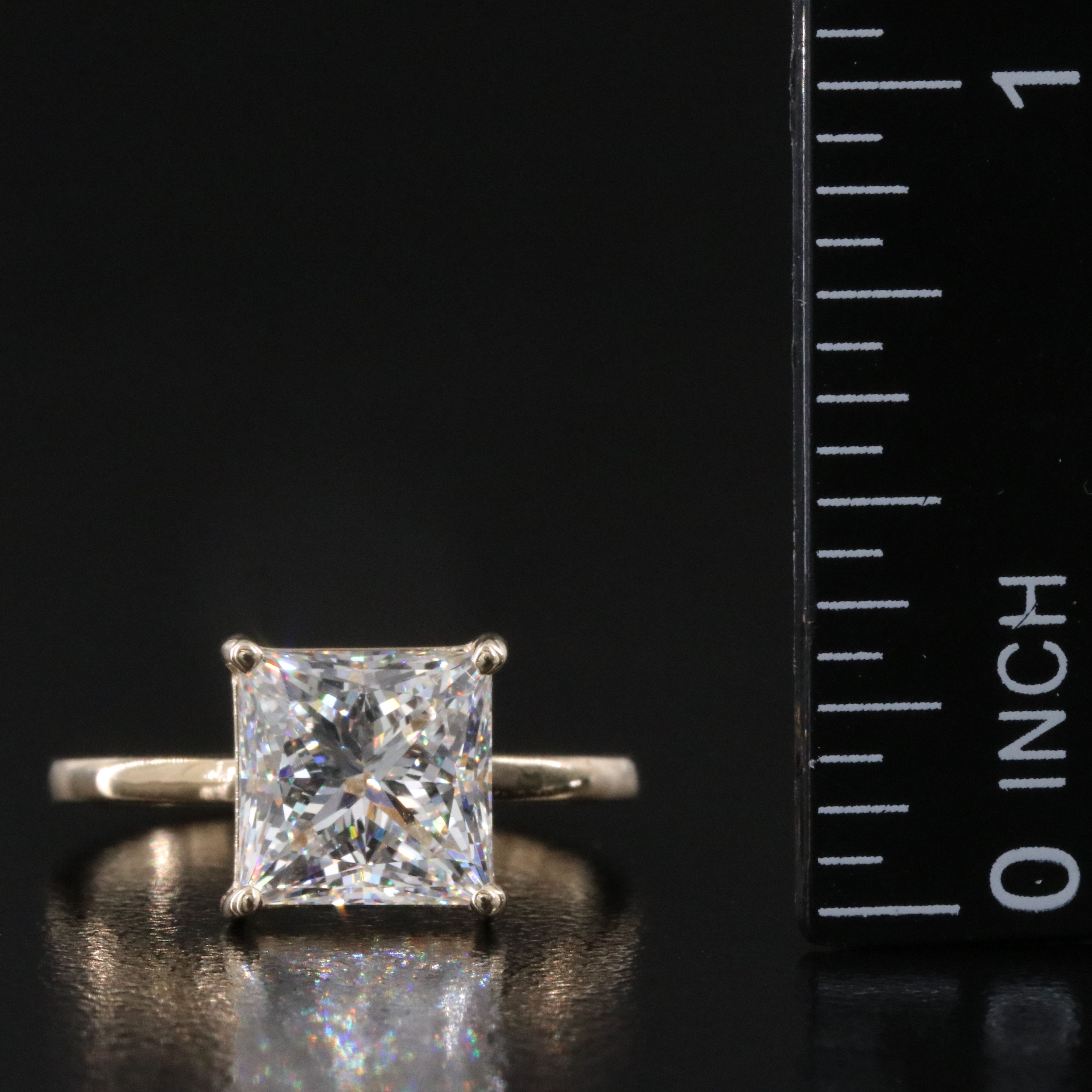 14K 3.04 CT Lab Grown Diamond Ring with IGI Report
