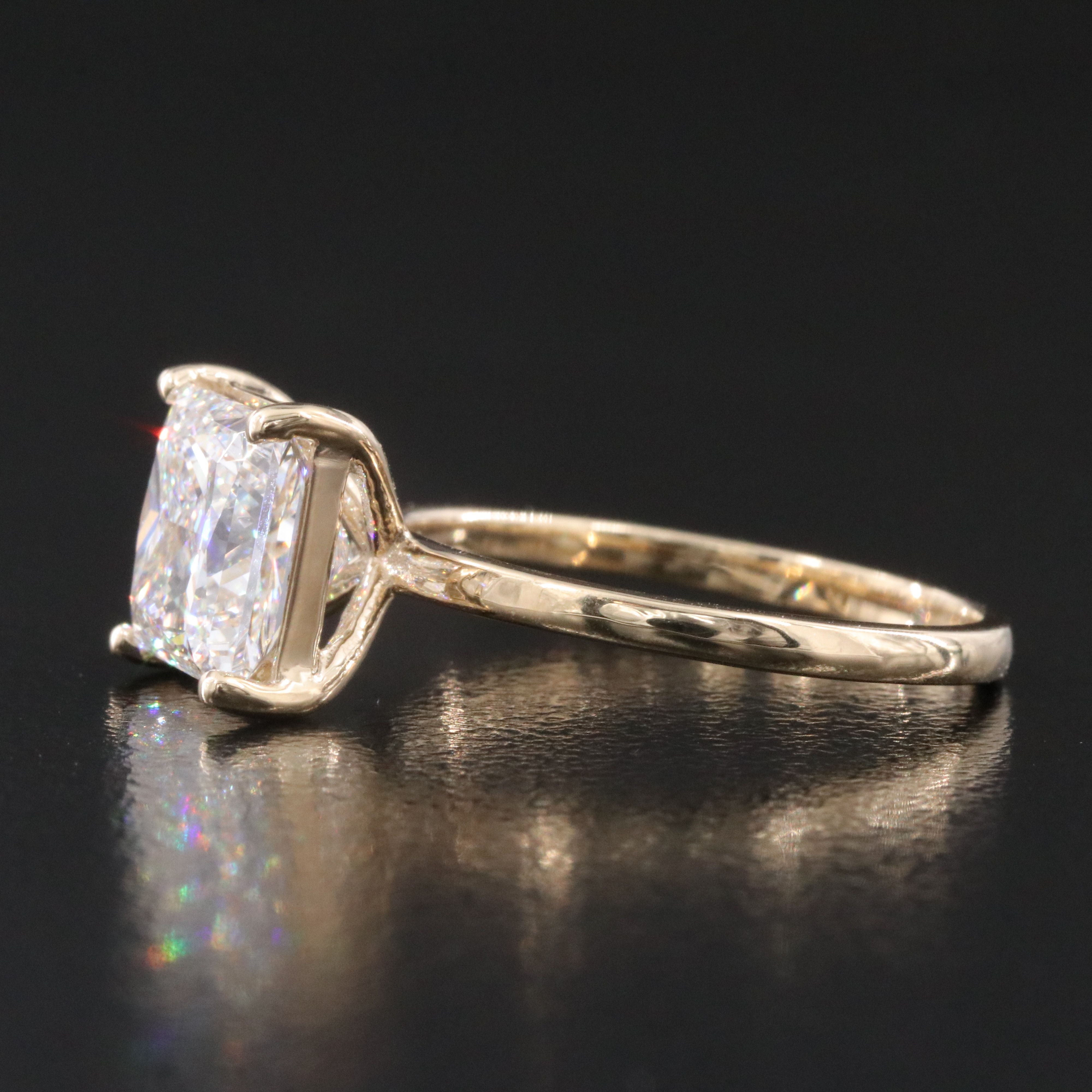 14K 3.04 CT Lab Grown Diamond Ring with IGI Report