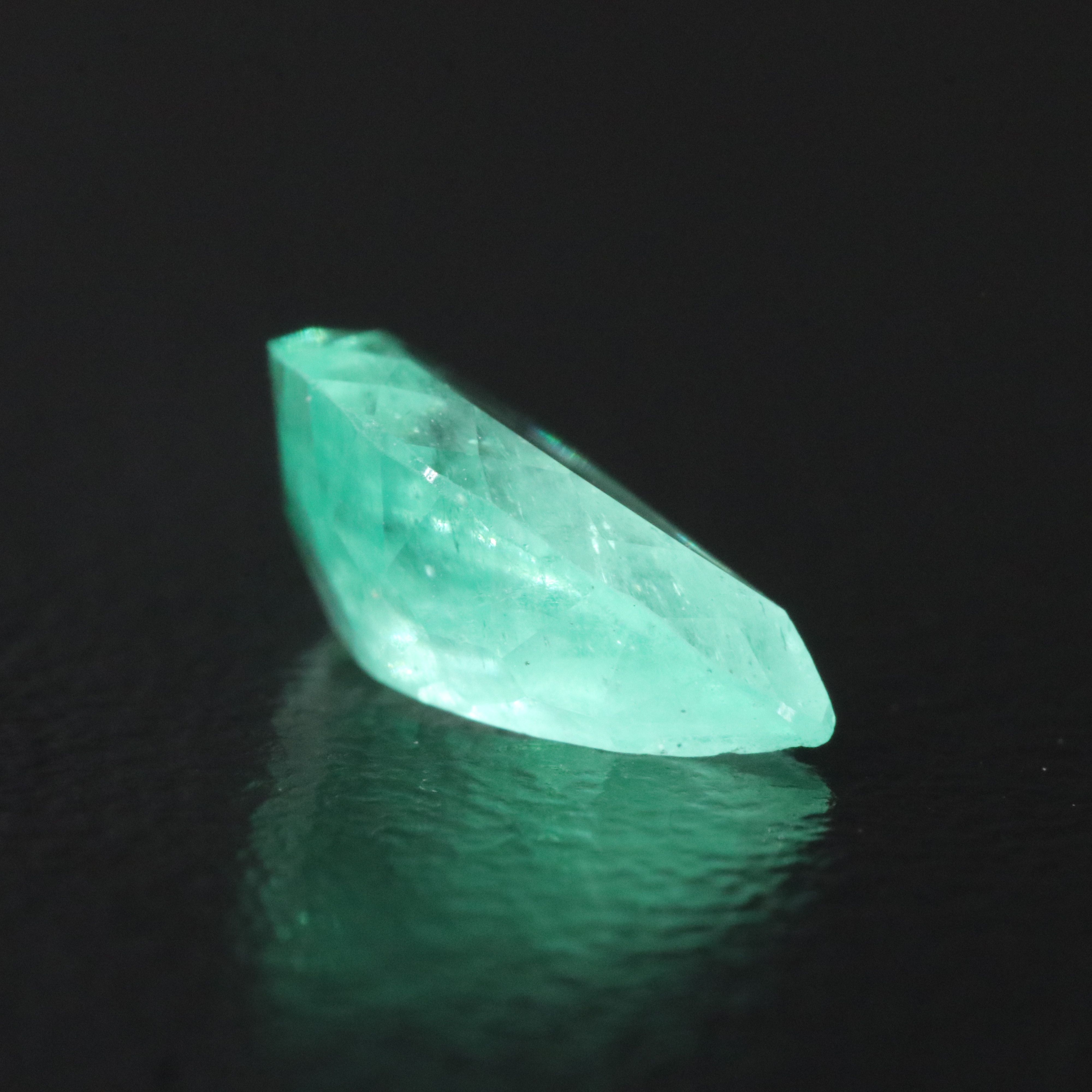 Loose 1.78 CT Colombian Emerald with GIA Report
