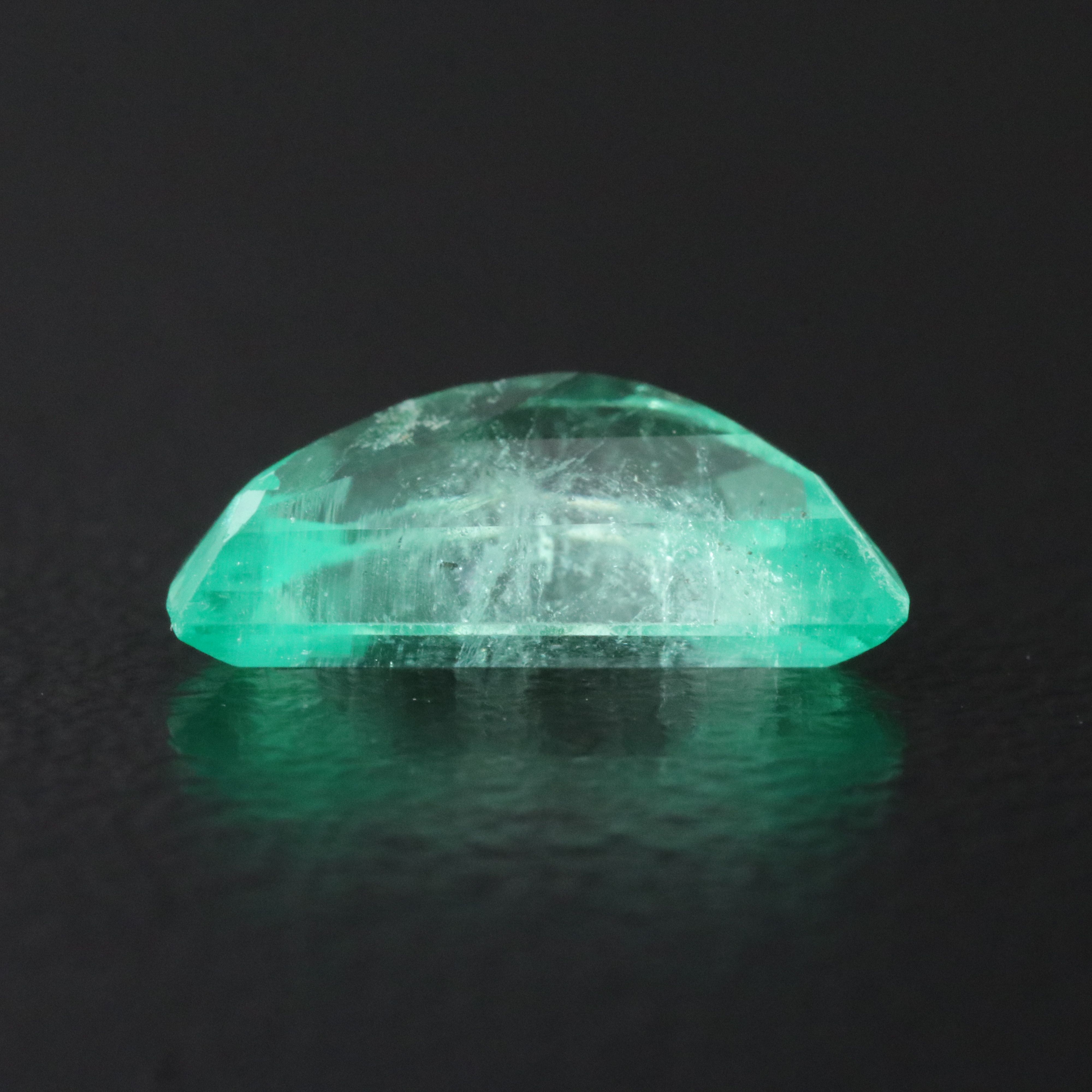 Loose 1.78 CT Colombian Emerald with GIA Report