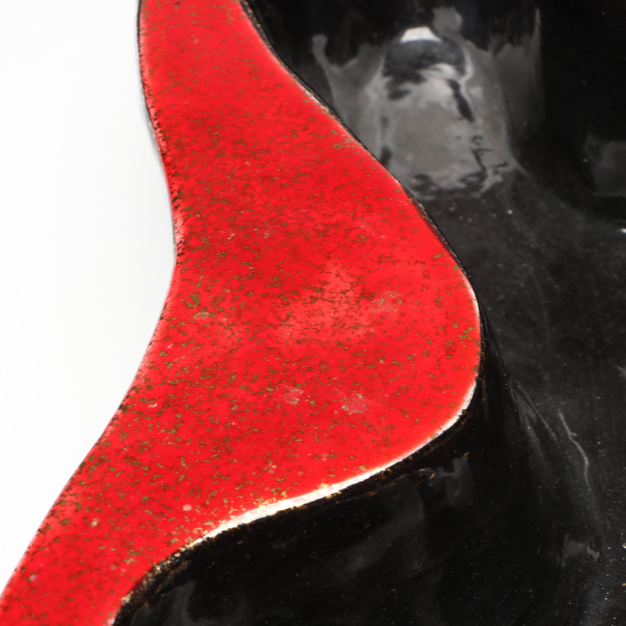 Artist Signed Freeform Glazed Ceramic Bowl