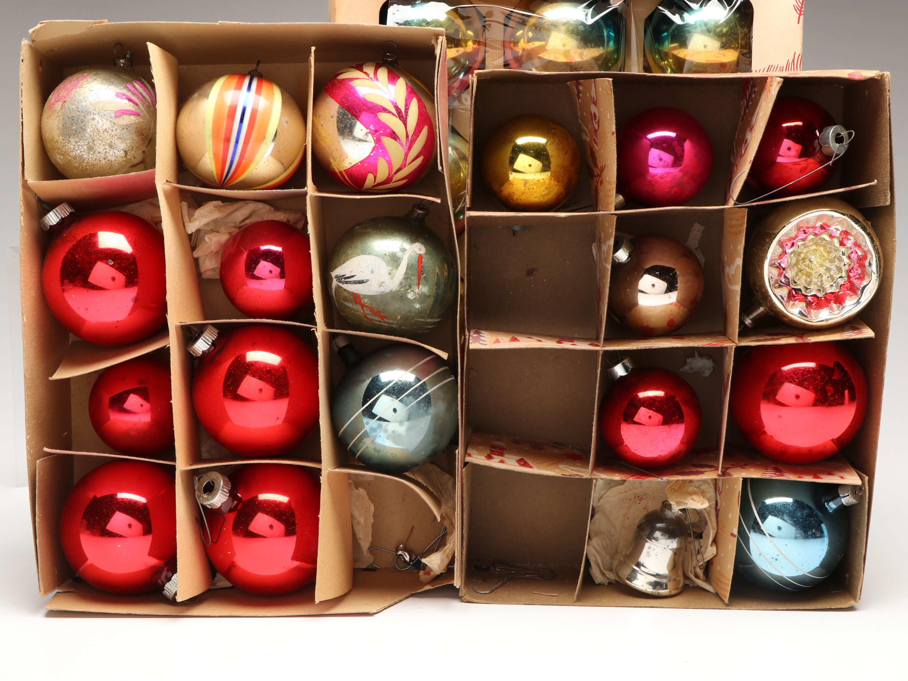 Coby and Shiny Brite Glass Ornaments with More Vintage Christmas Décor