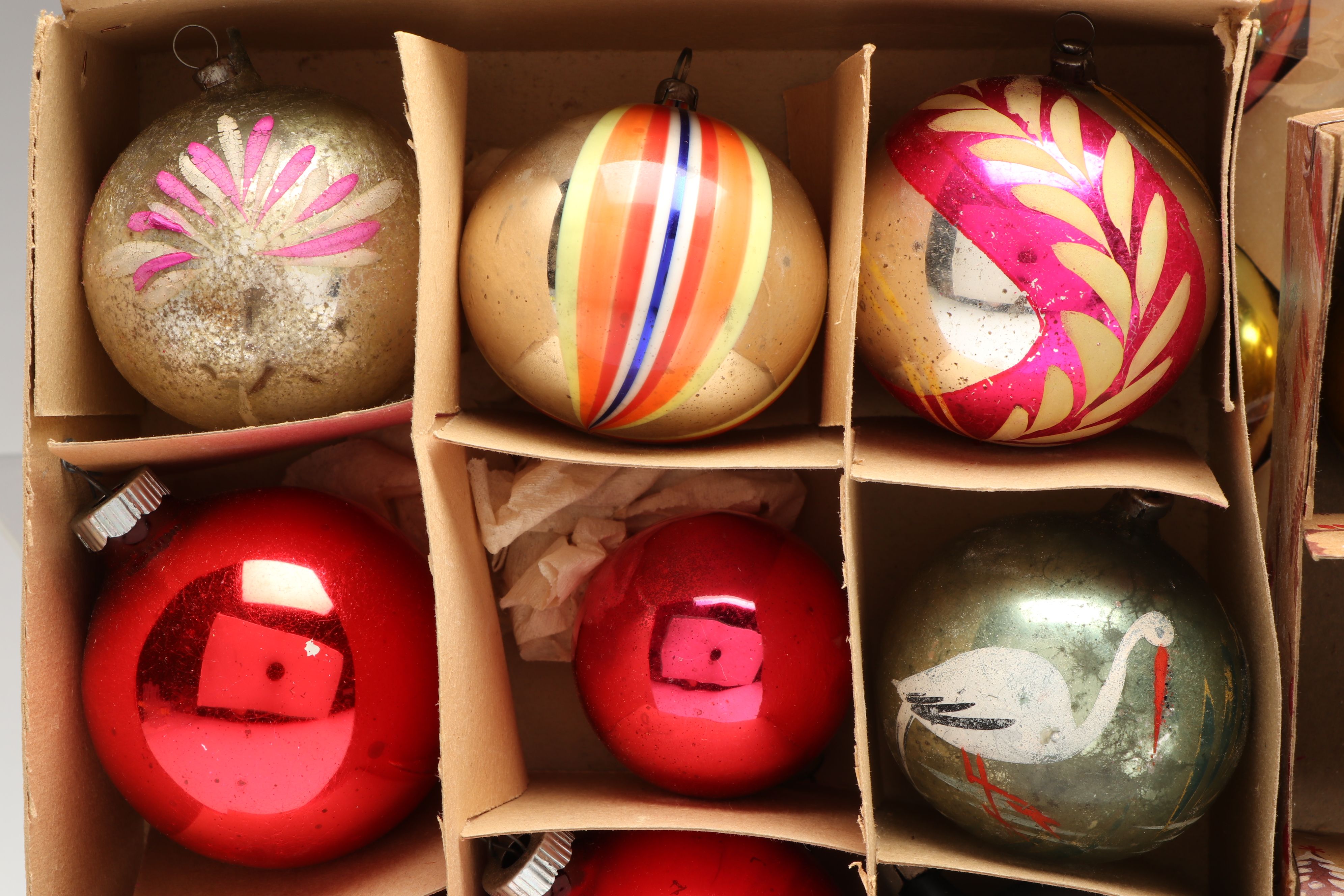 Coby and Shiny Brite Glass Ornaments with More Vintage Christmas Décor