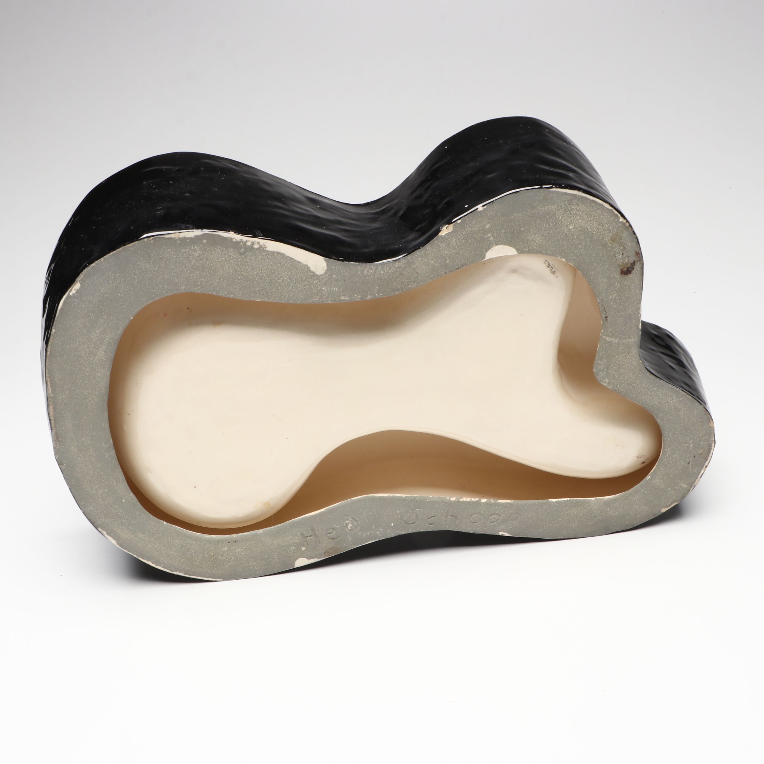 Artist Signed Freeform Glazed Ceramic Bowl