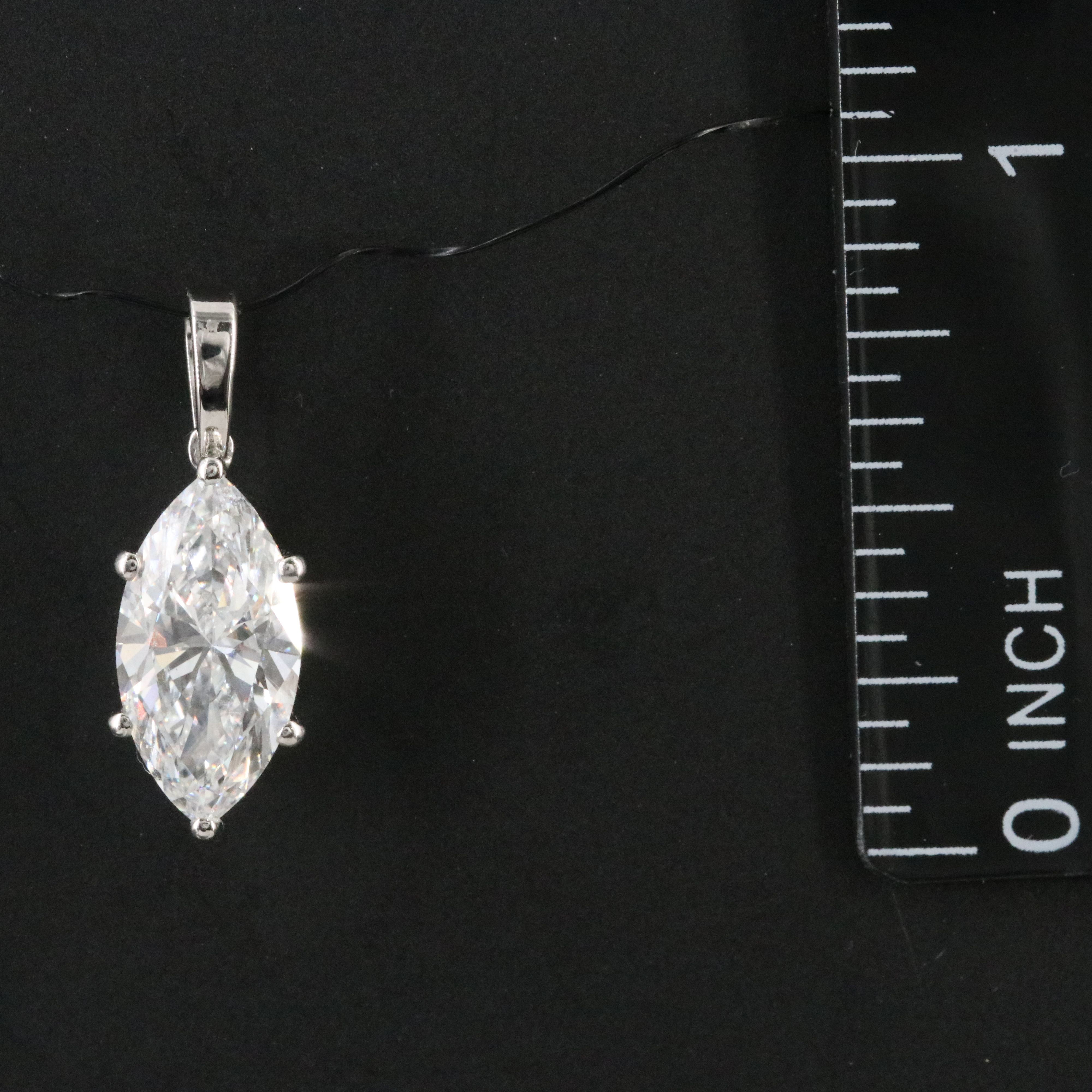 Platinum 2.15 CT Lab Grown Diamond Pendant