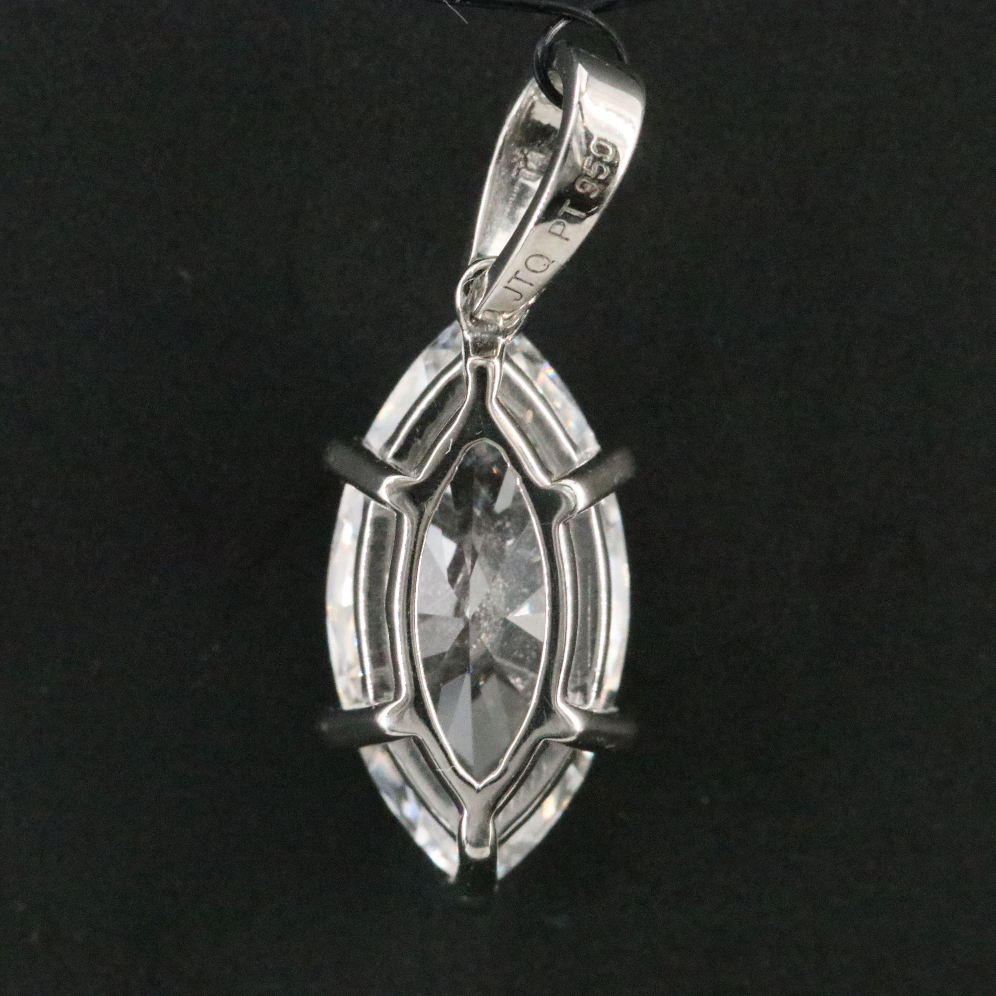 Platinum 2.15 CT Lab Grown Diamond Pendant