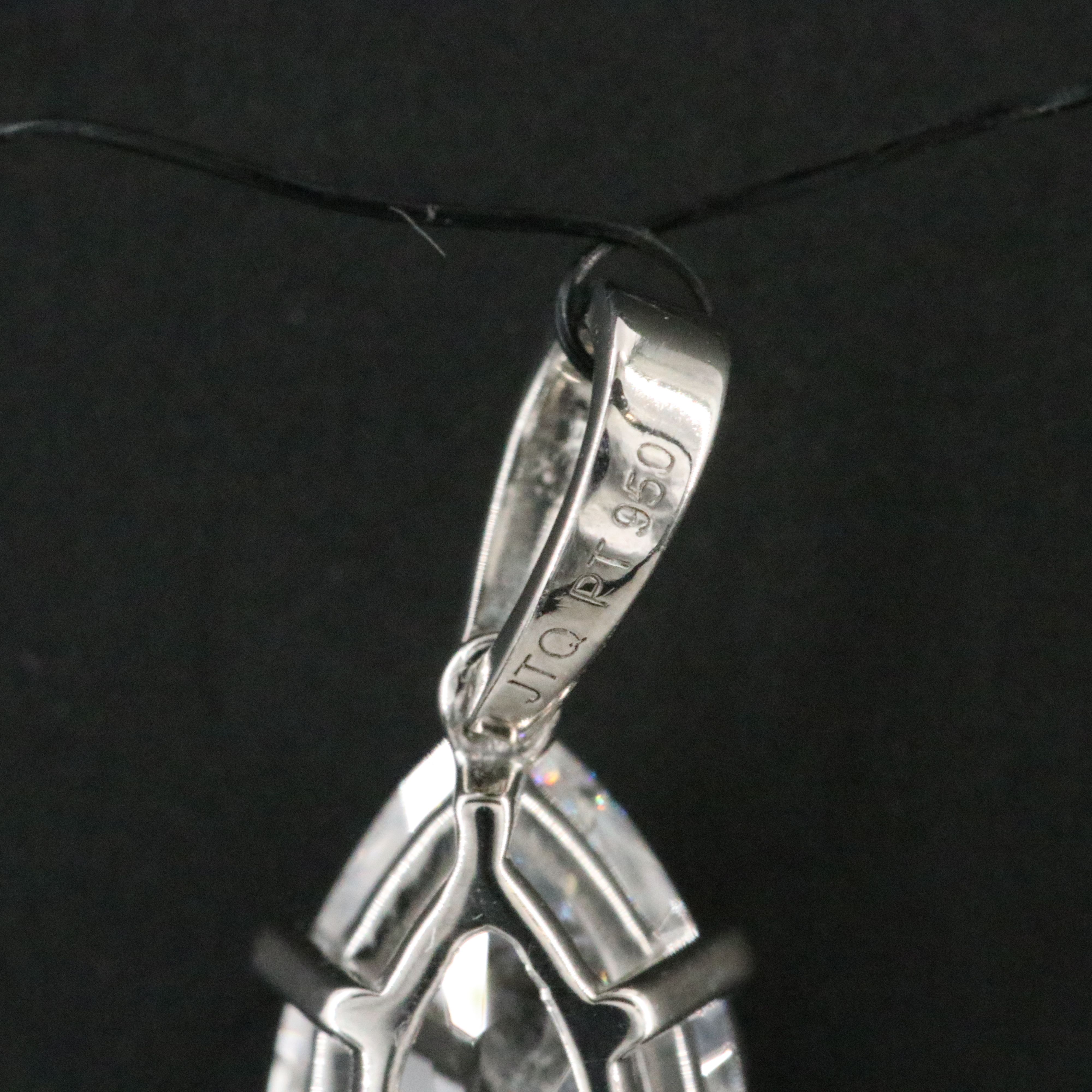 Platinum 2.15 CT Lab Grown Diamond Pendant