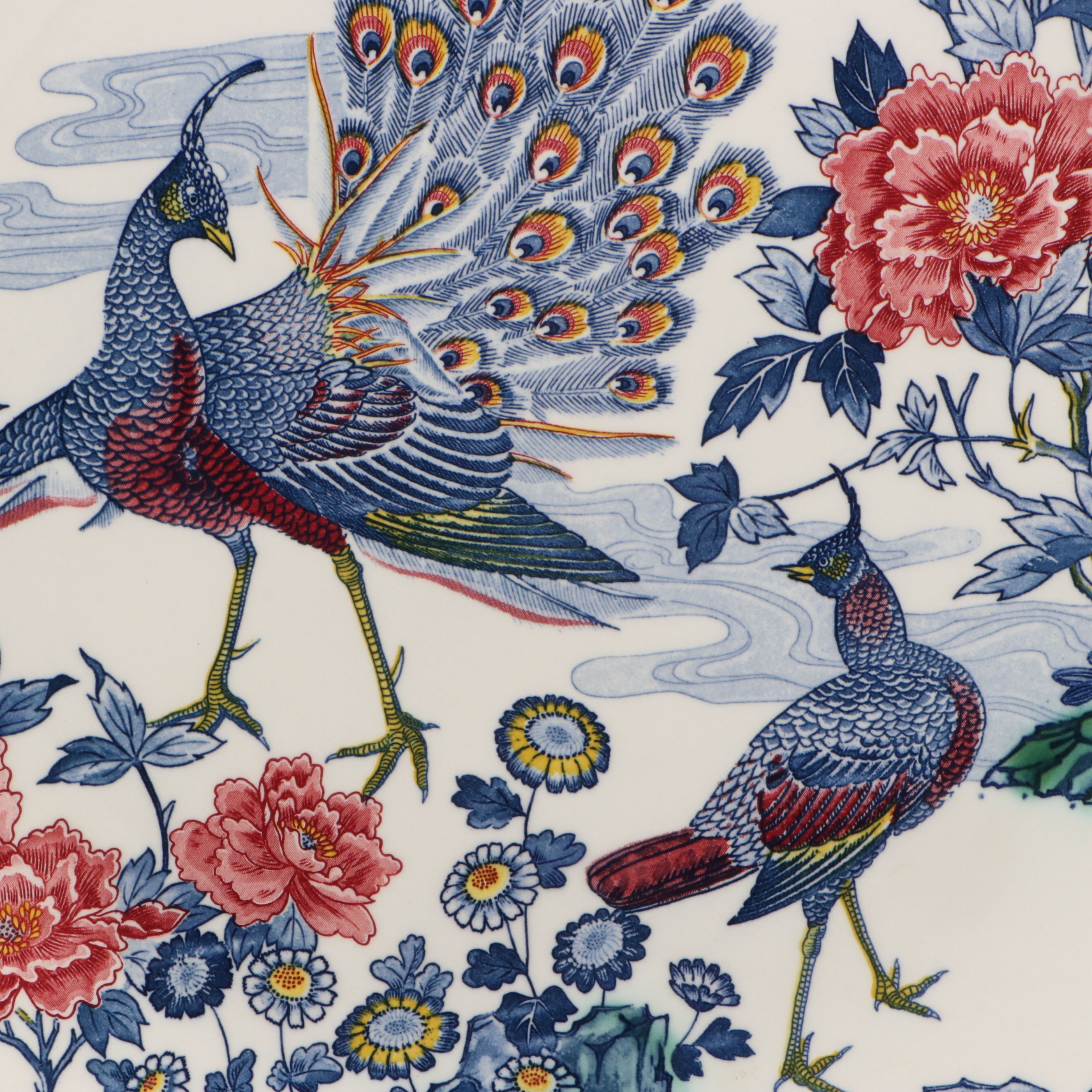 STW Bavaria Porcelain Game Bird Wall Plate with Japanese Peacock Plate