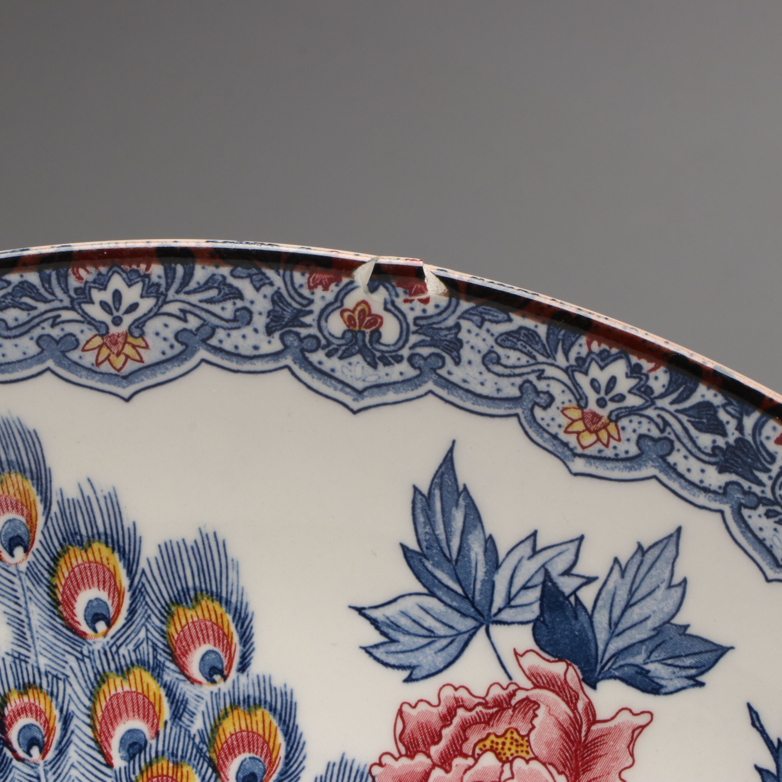 STW Bavaria Porcelain Game Bird Wall Plate with Japanese Peacock Plate