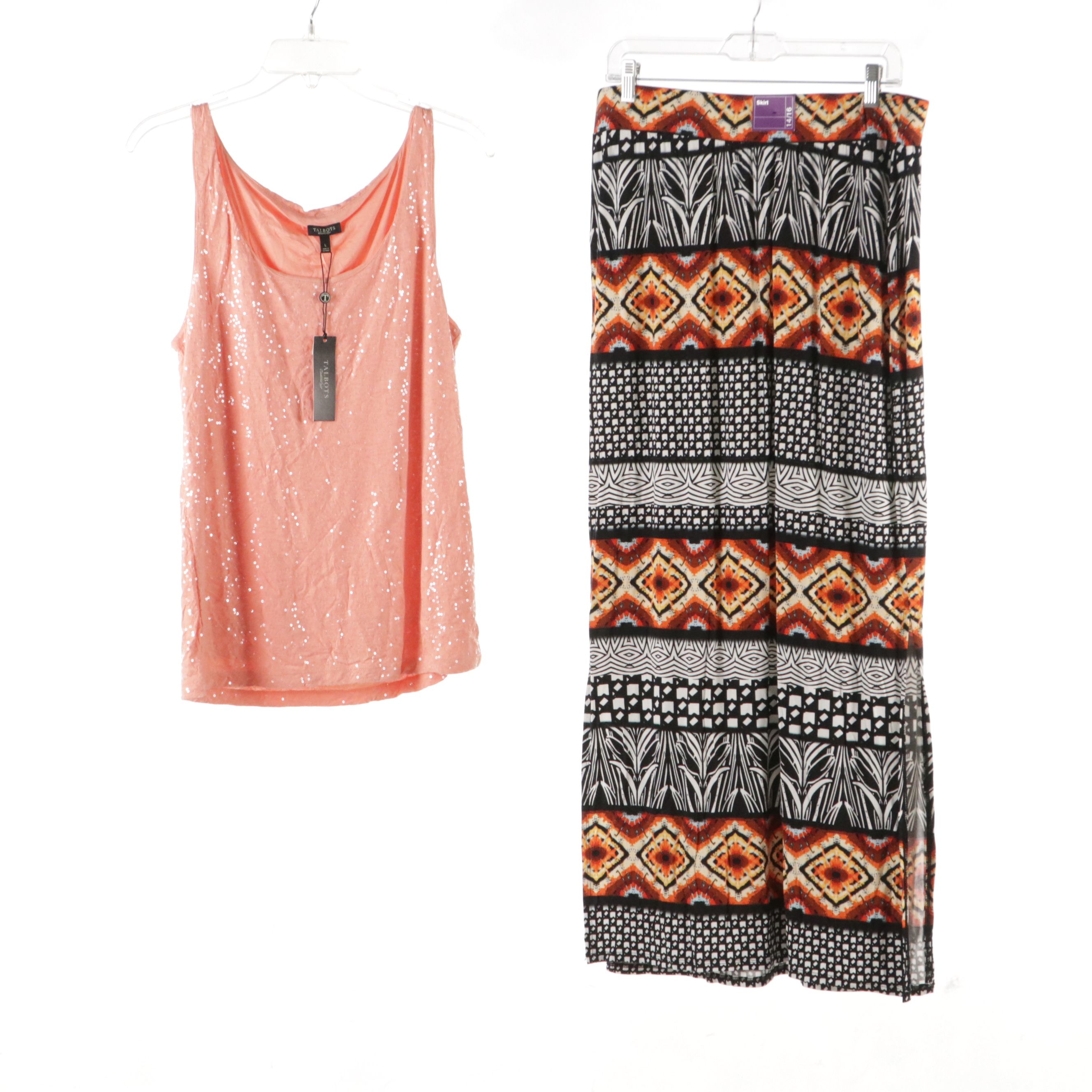 Escada Skirt Set, Ann Taylor Midi Dress, Lane Bryant Midi Skirt and More