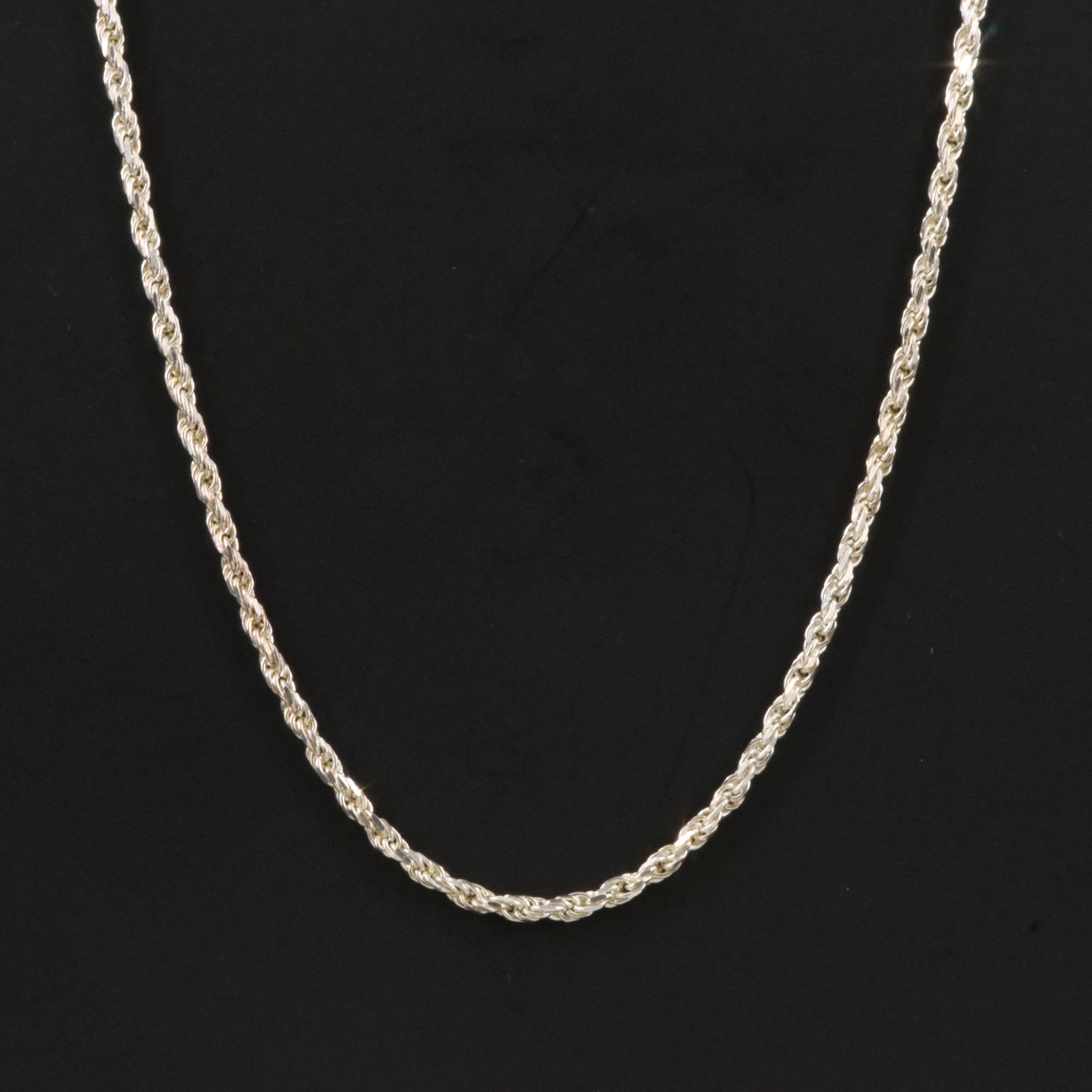 Sterling Rope Chain Necklace