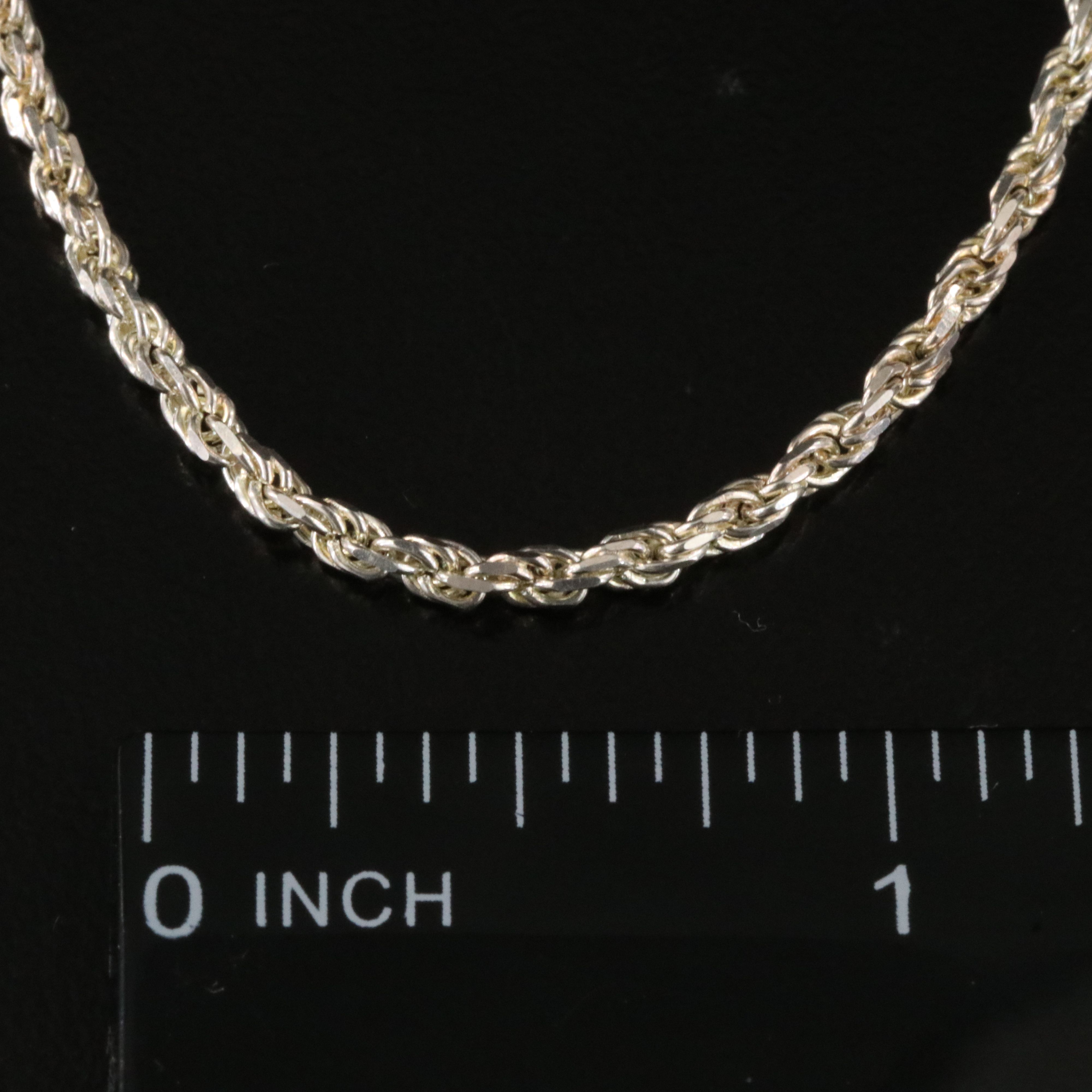 Sterling Rope Chain Necklace