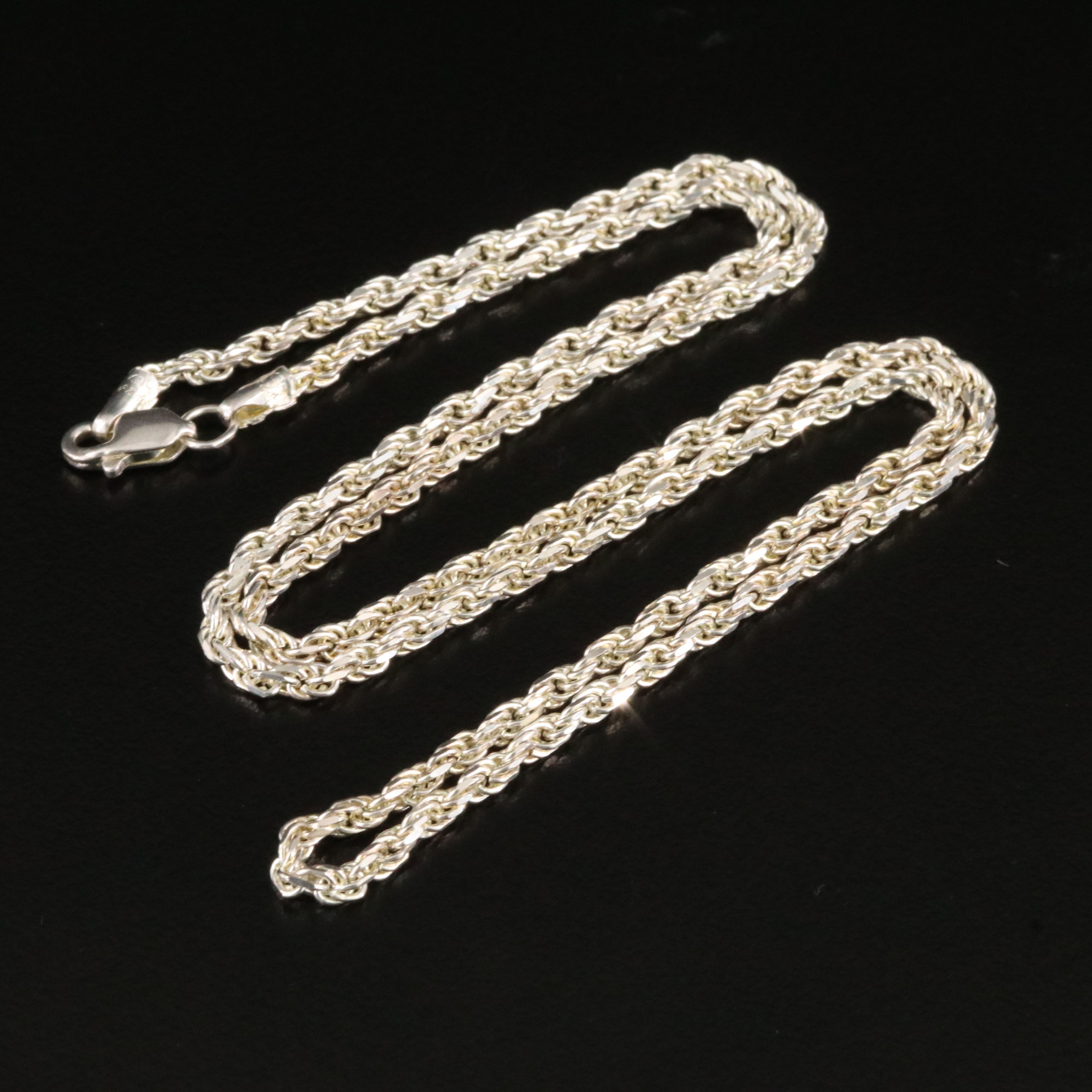 Sterling Rope Chain Necklace