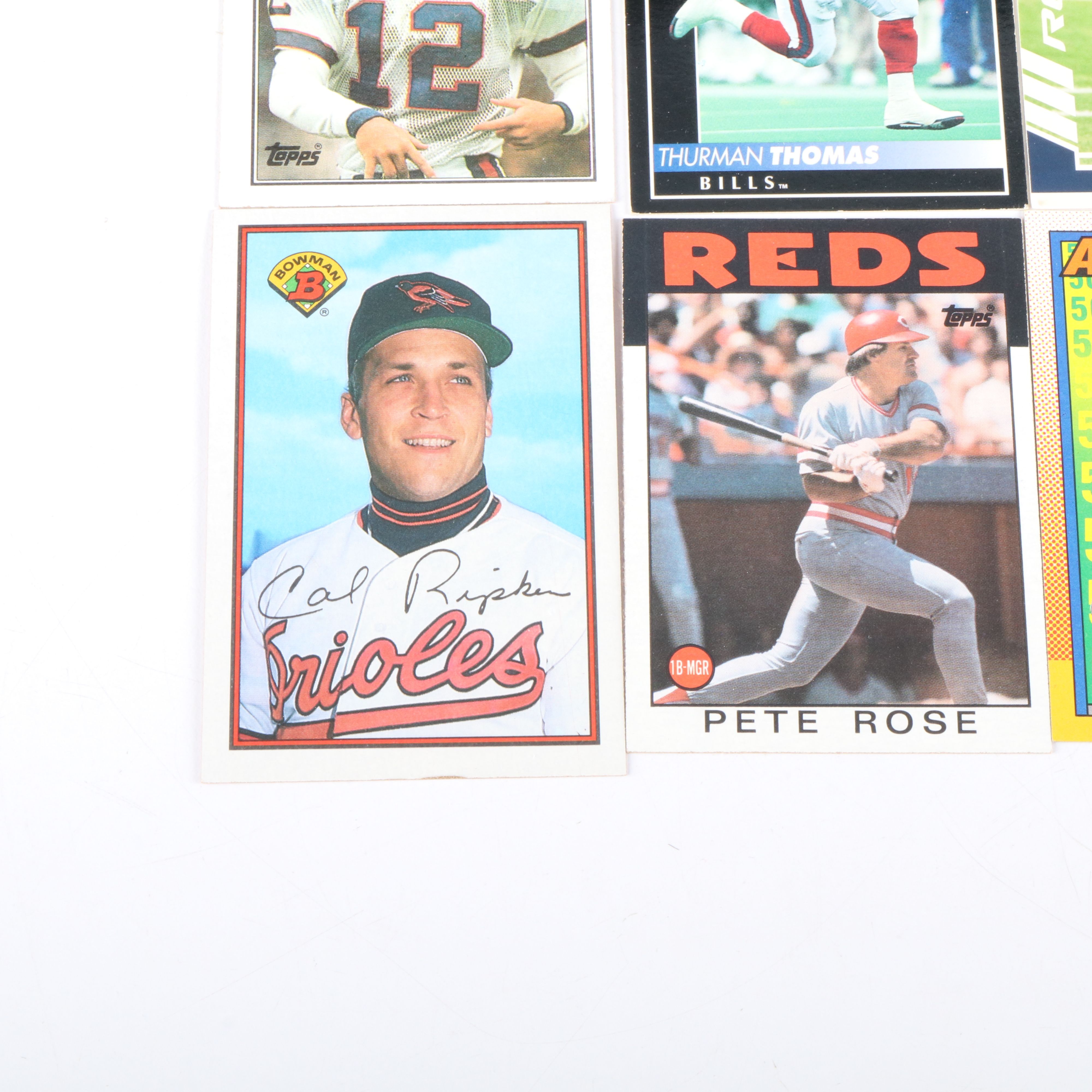 Topps with Other Sports Cards Featuring Pete Rose, Dan Marino, and More