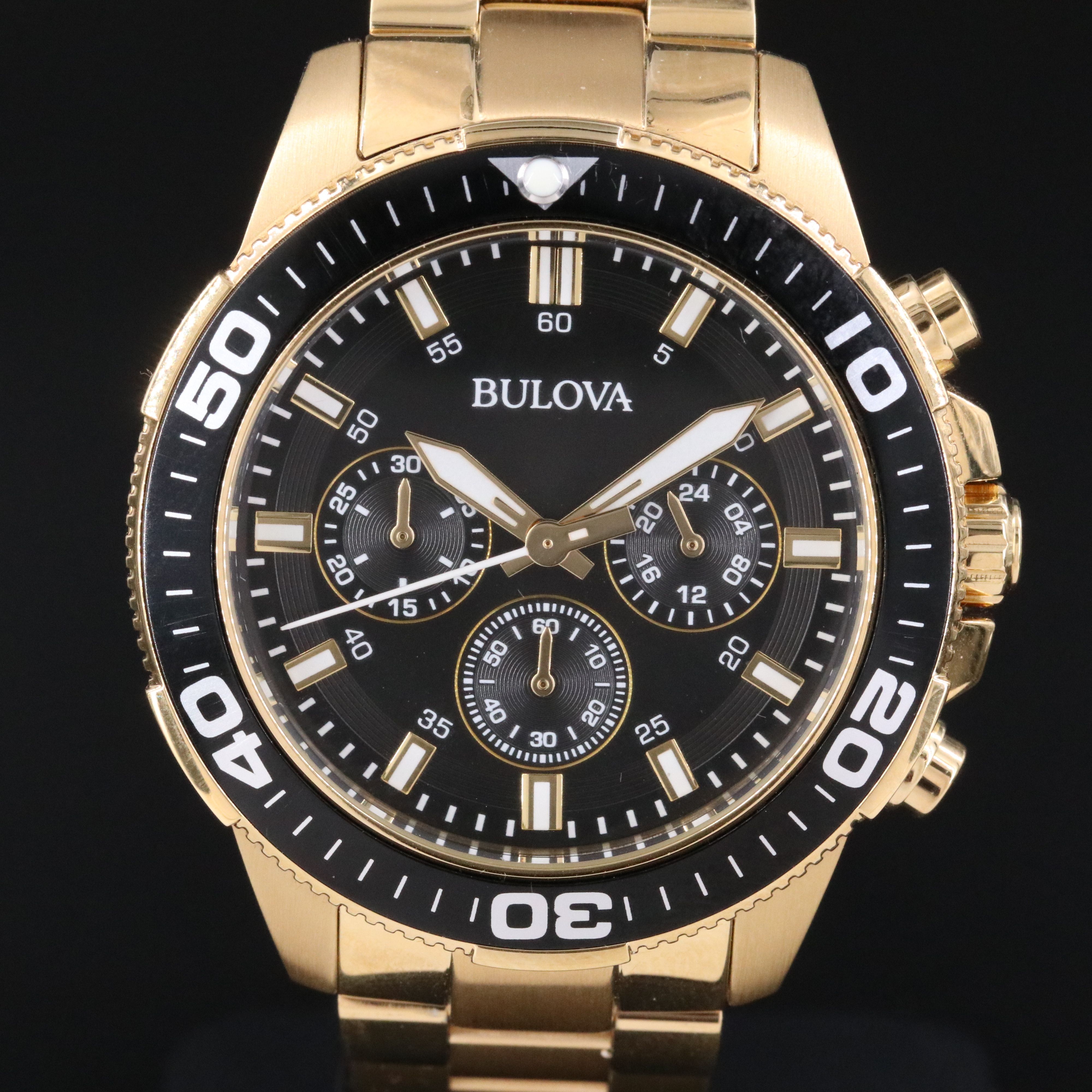 Bulova Accutron Gold-Tone Sport Chronograph Watch