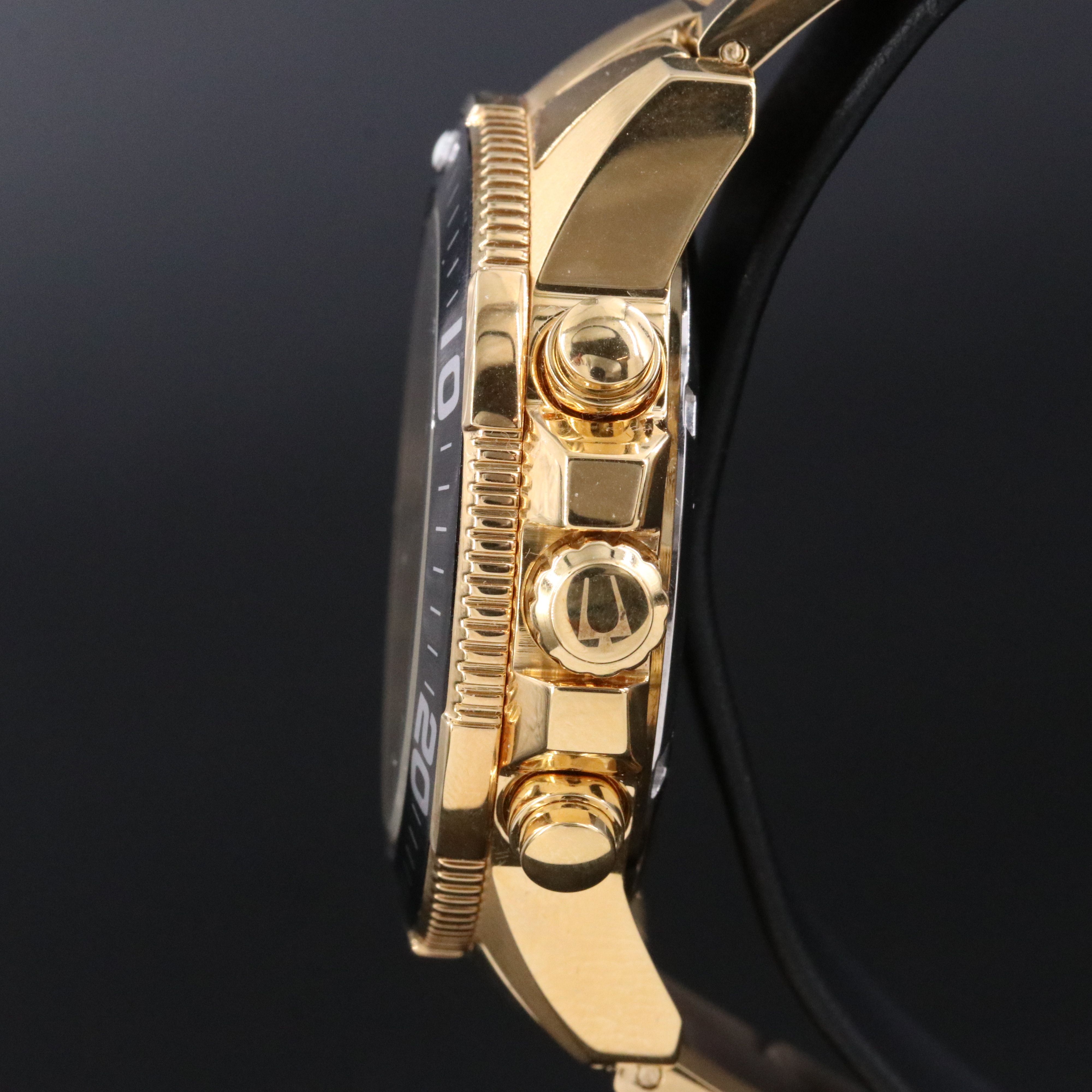 Bulova Accutron Gold-Tone Sport Chronograph Watch