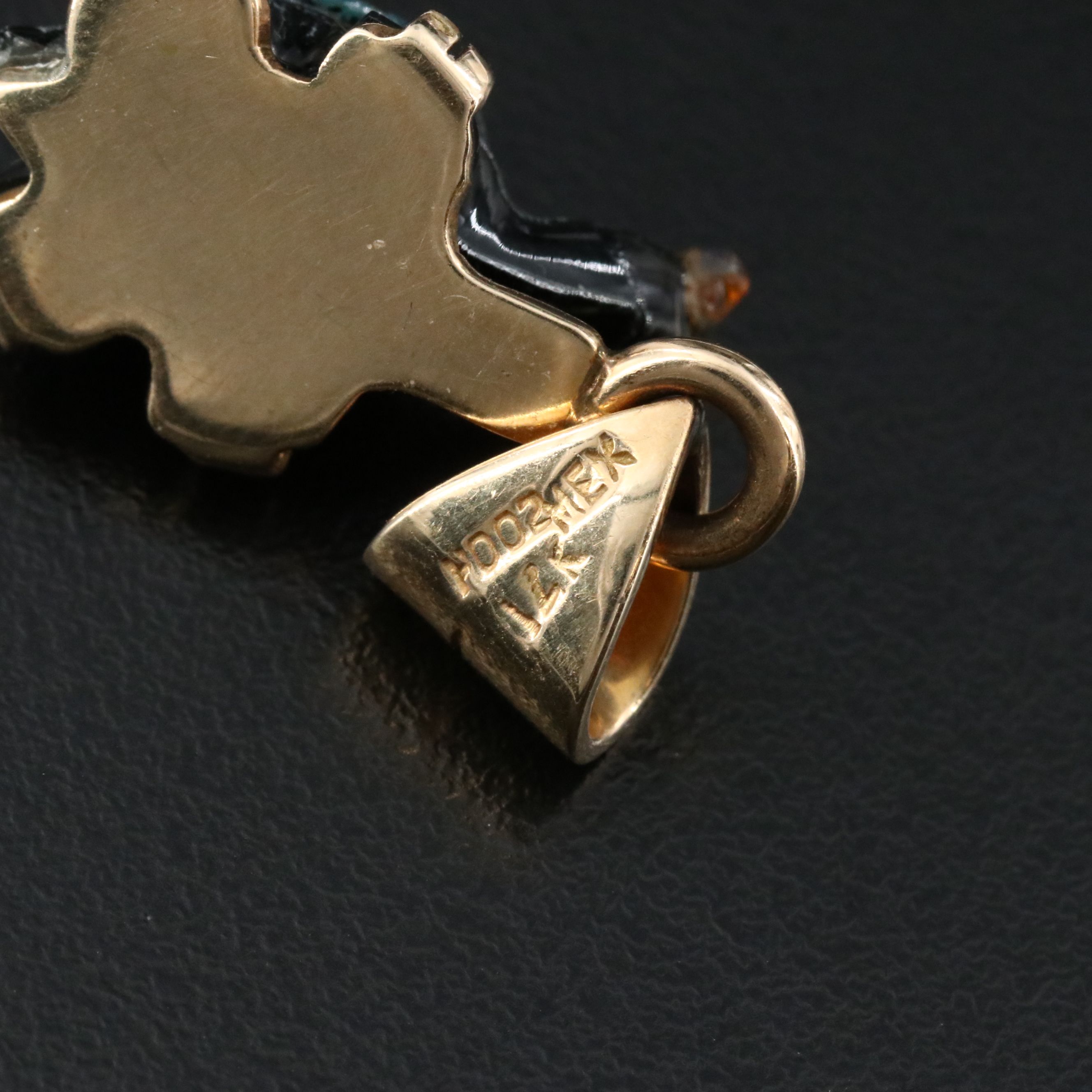 14K Opal Mosaic Turtle Pendant