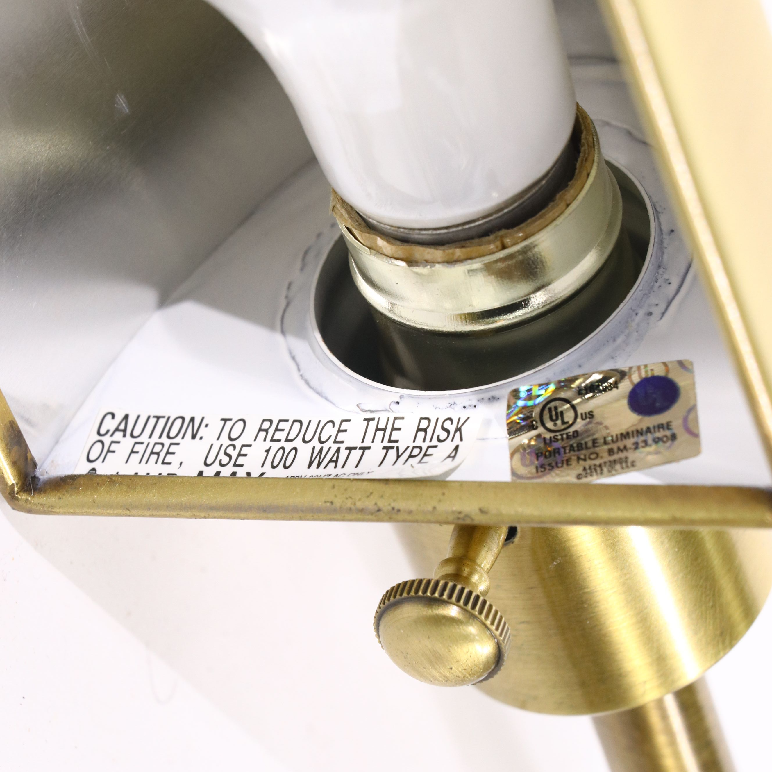 Brass Finish Pharmacy Floor Lamp