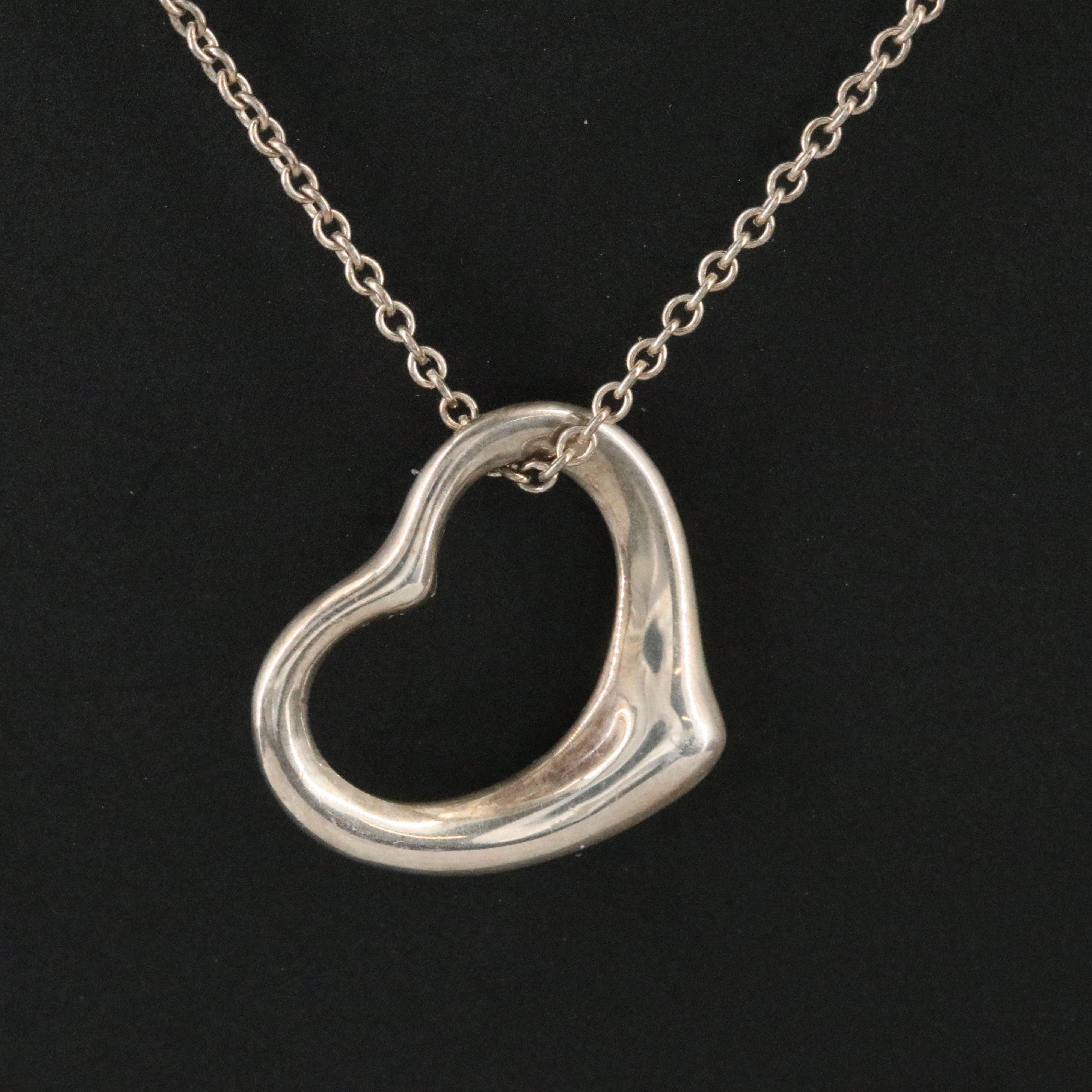 Elsa Peretti for Tiffany & Co. Sterling Open Heart Pendant Necklace