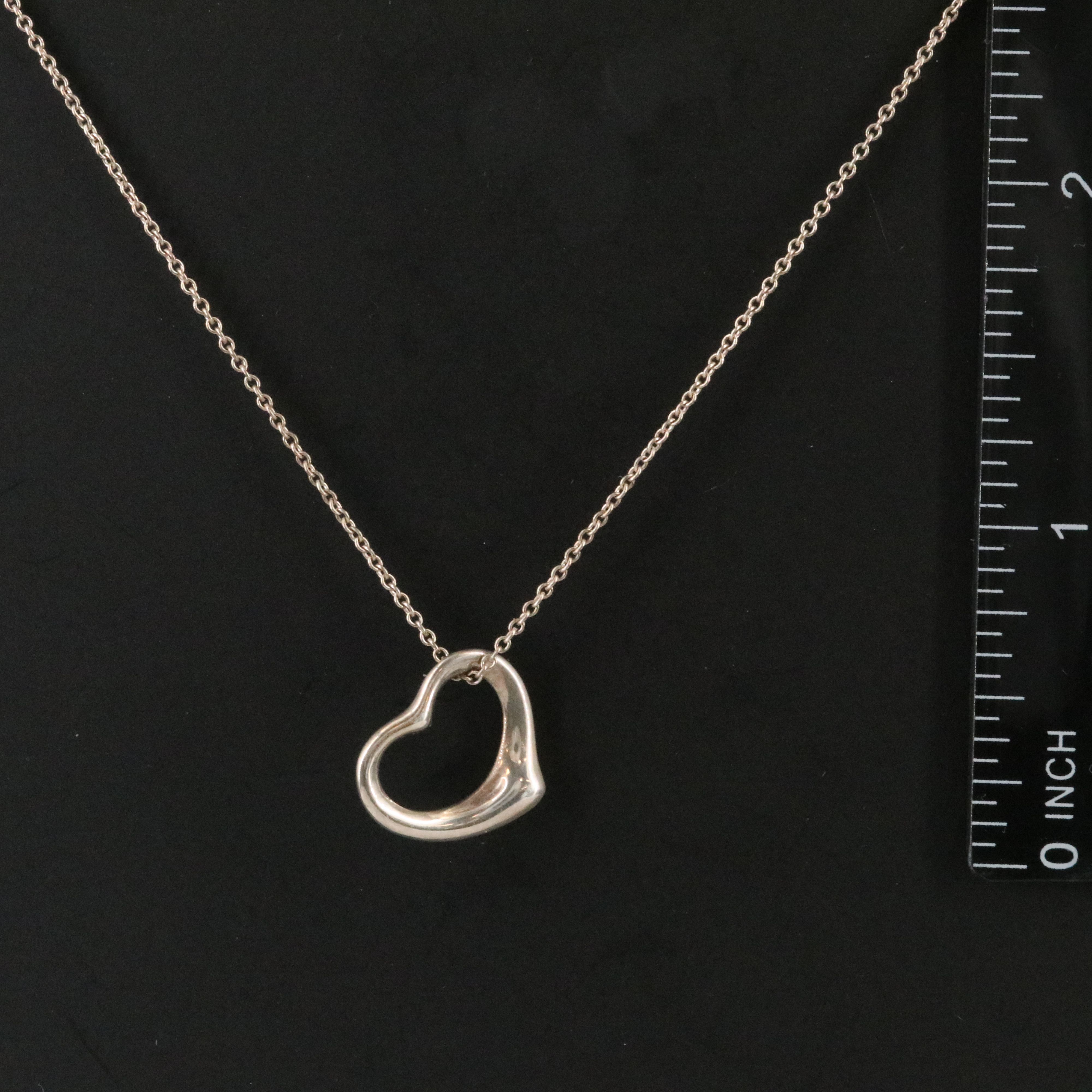 Elsa Peretti for Tiffany & Co. Sterling Open Heart Pendant Necklace