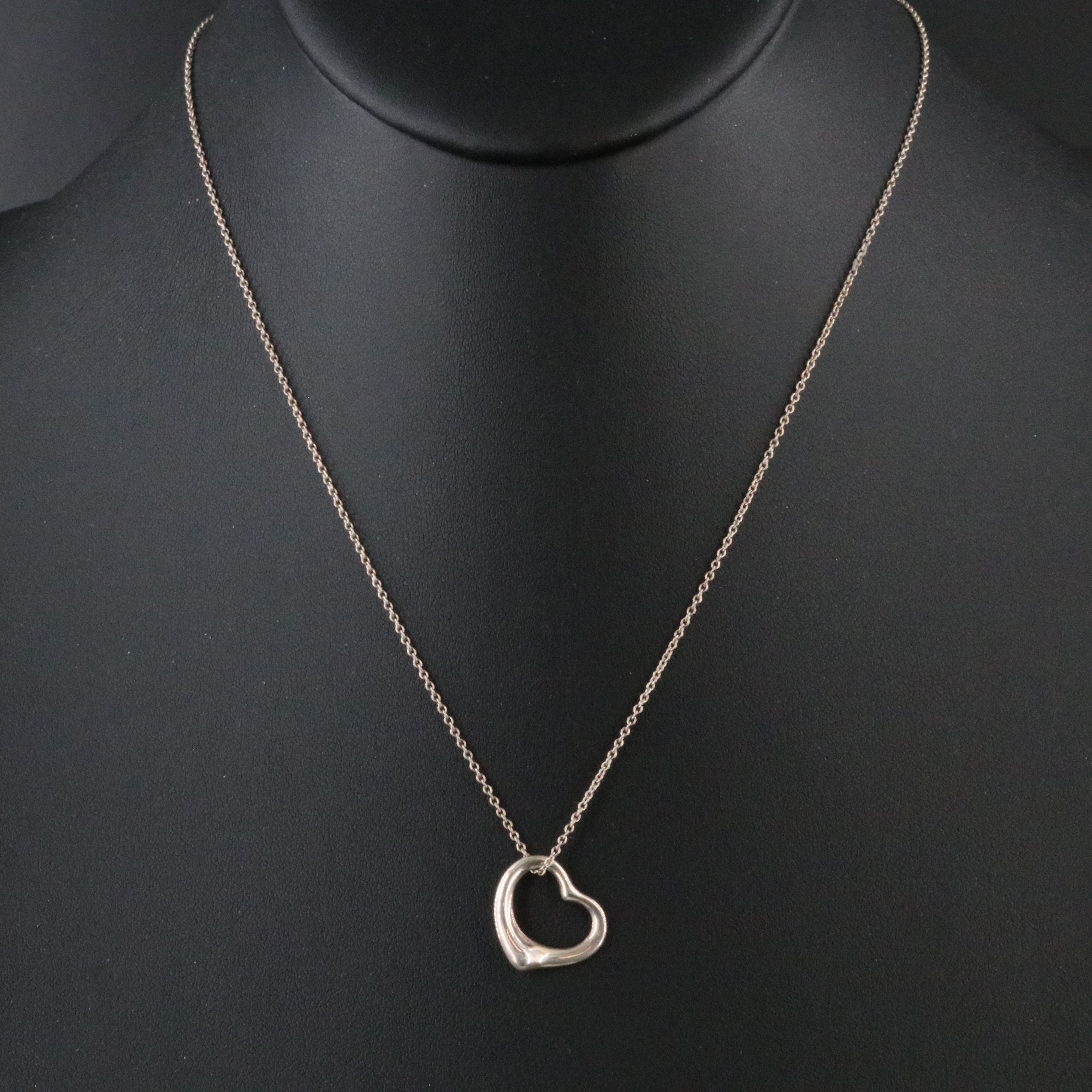 Elsa Peretti for Tiffany & Co. Sterling Open Heart Pendant Necklace