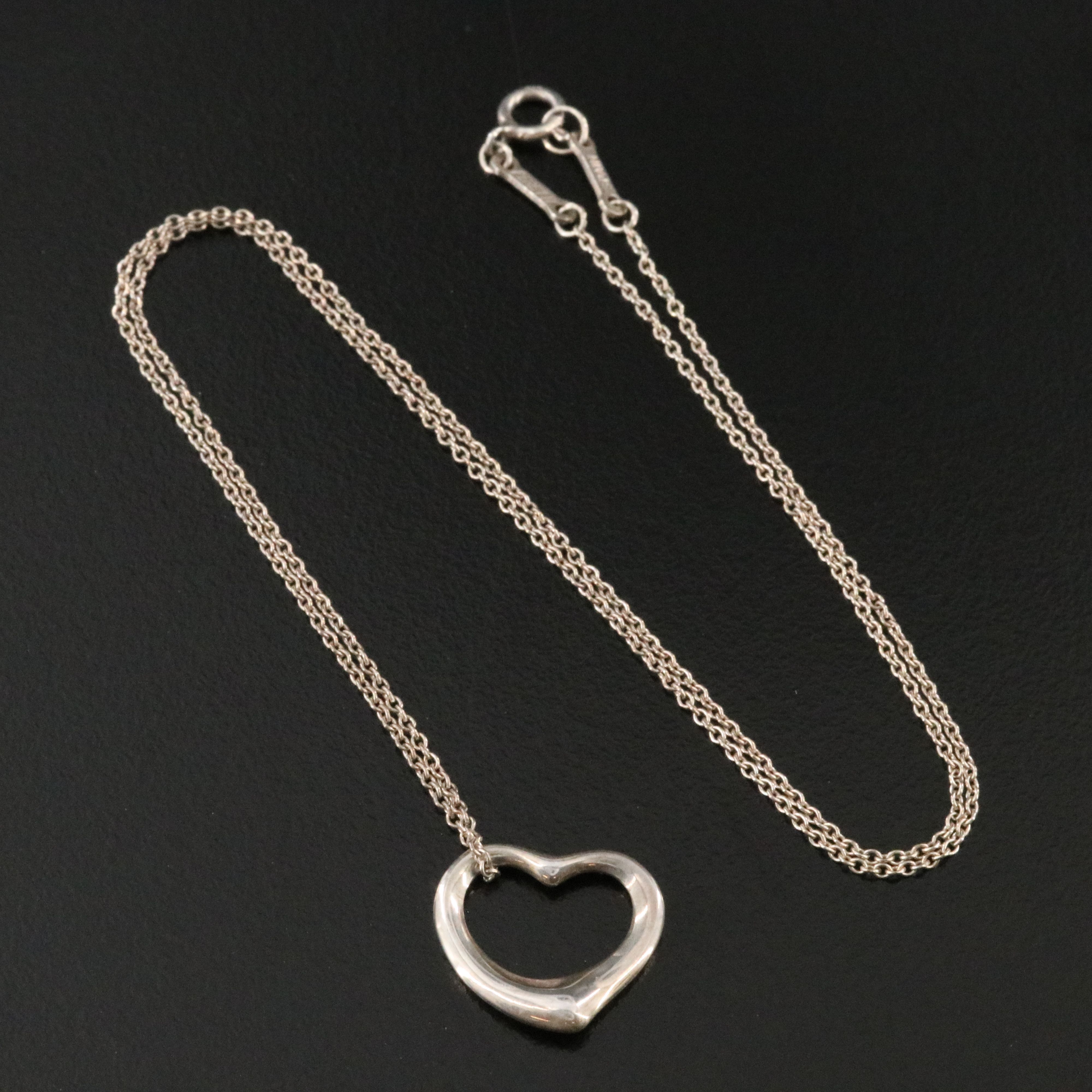 Elsa Peretti for Tiffany & Co. Sterling Open Heart Pendant Necklace