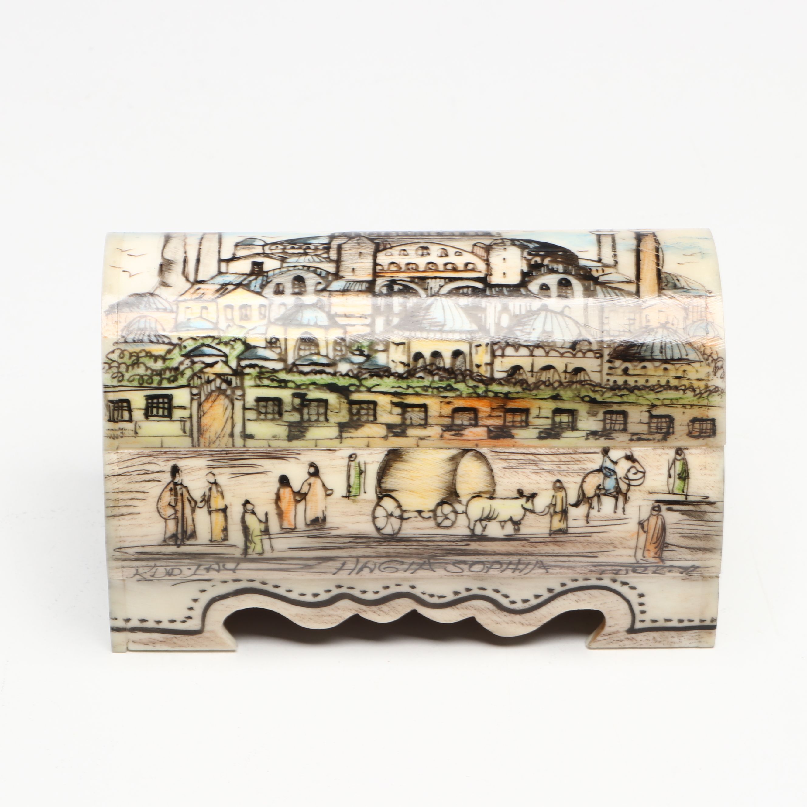 Godinger Silver Plate Box with Russian, Turkish and More Folk Art Boxes