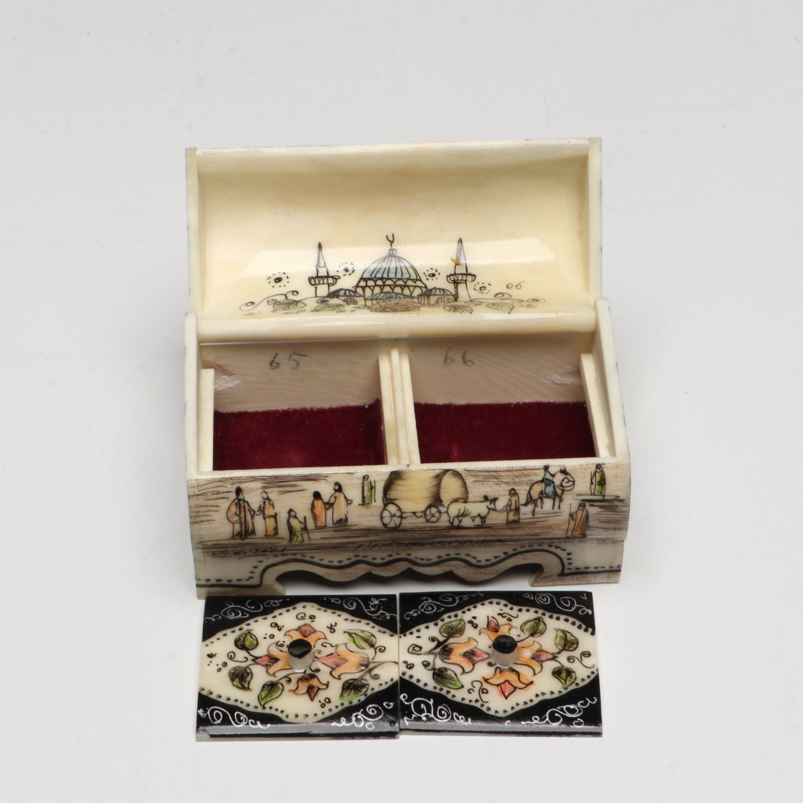 Godinger Silver Plate Box with Russian, Turkish and More Folk Art Boxes