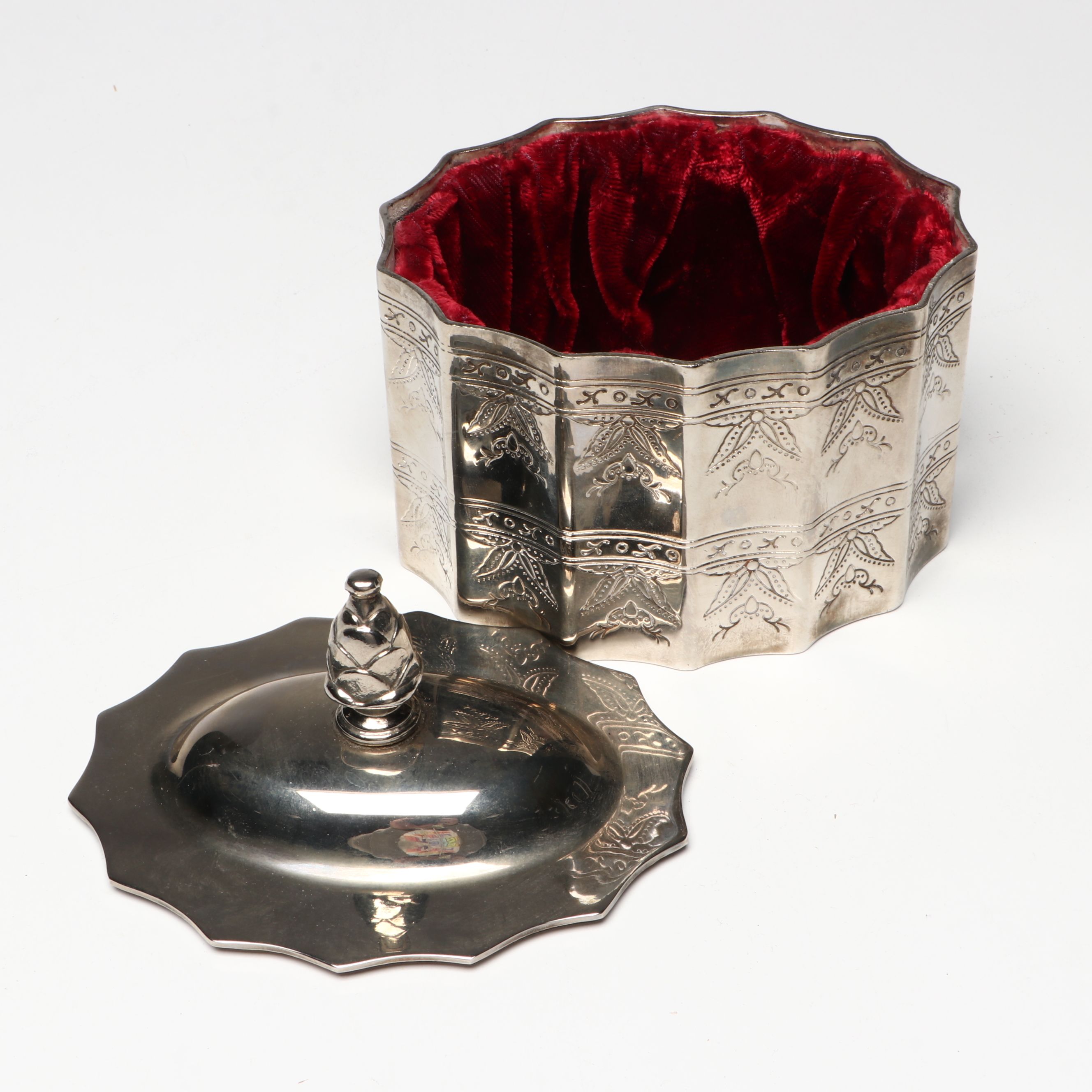 Godinger Silver Plate Box with Russian, Turkish and More Folk Art Boxes