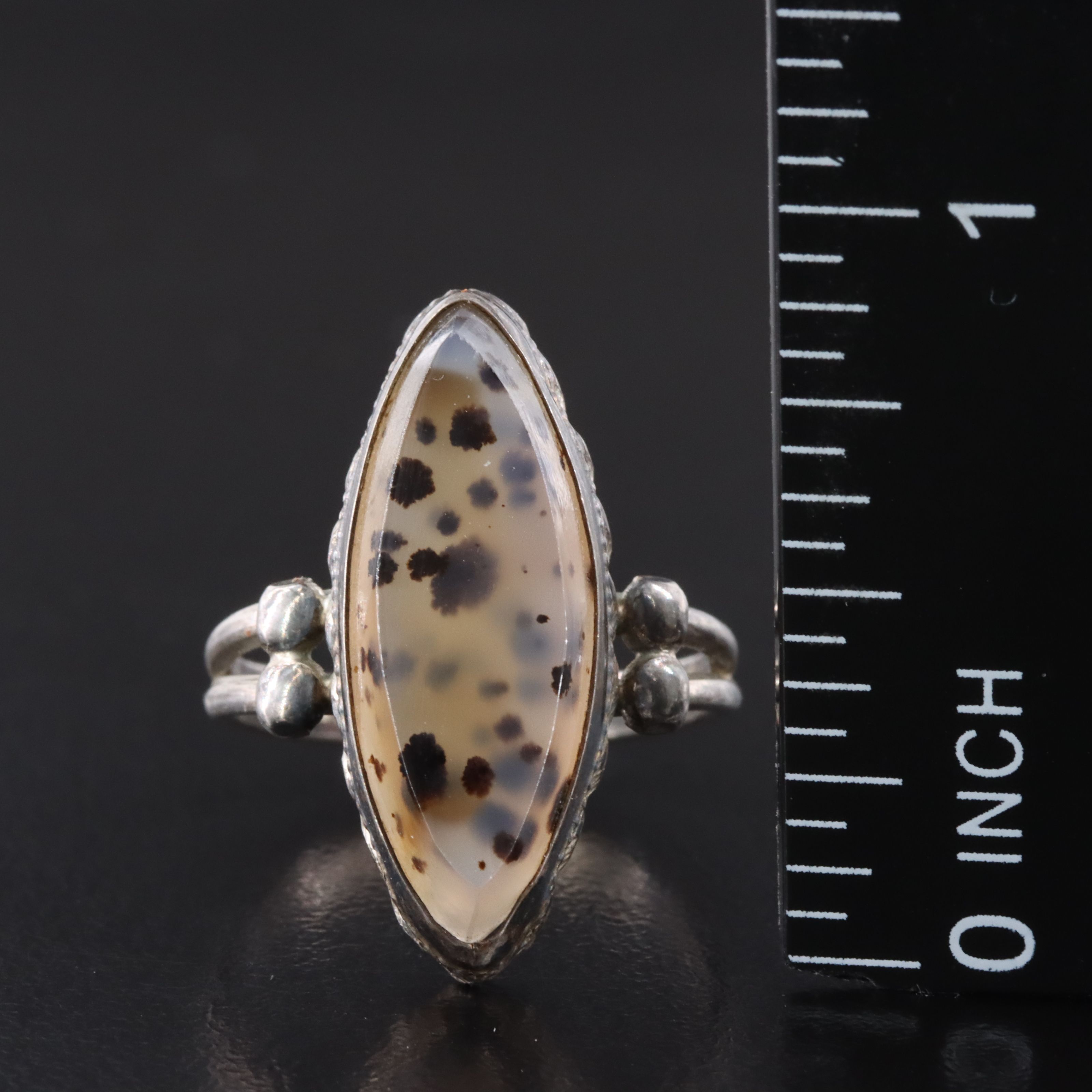 Sterling Dendritic and Picture Agate Rings