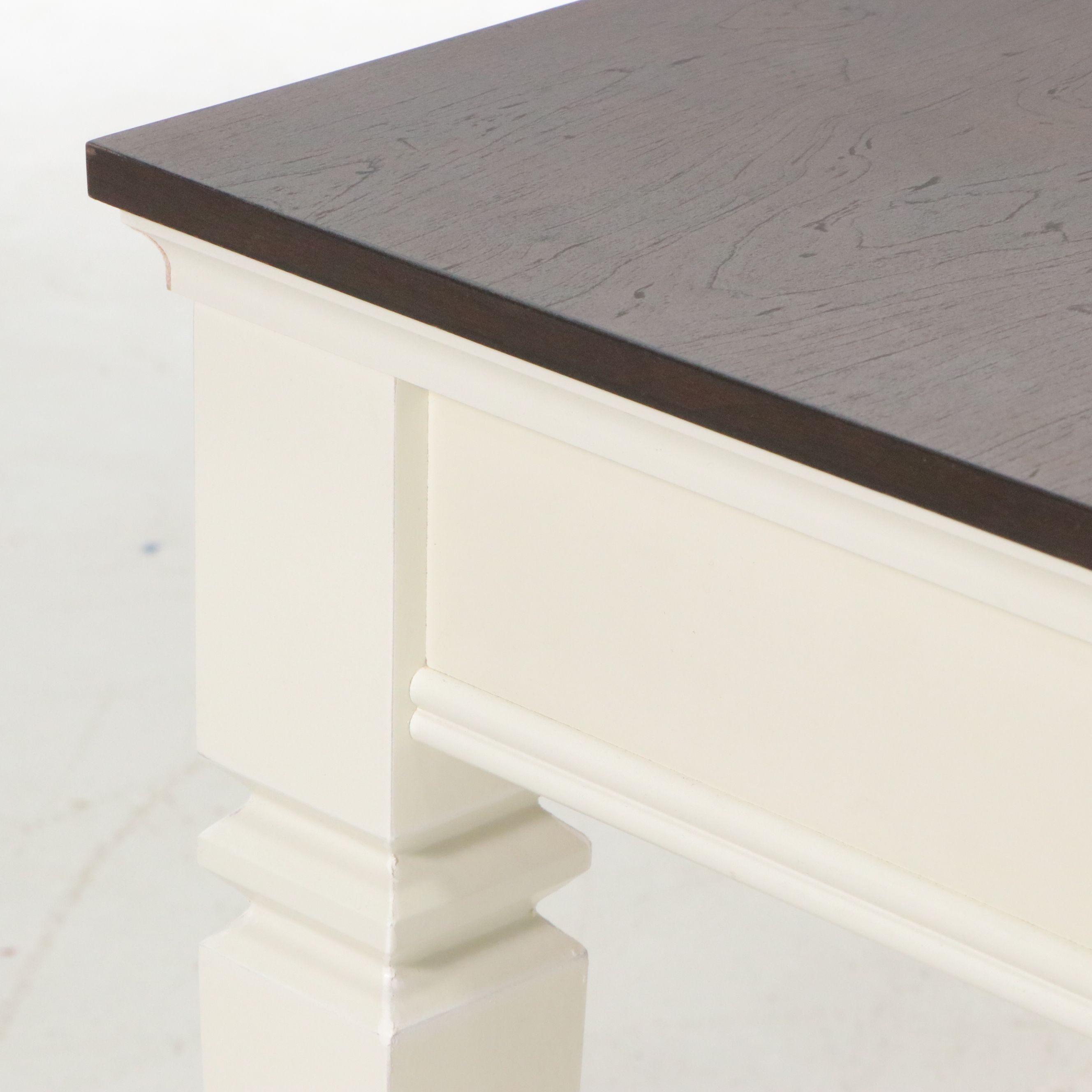 Modern Farmhouse Style Computer Desk with Drop-Front Keyboard Drawer