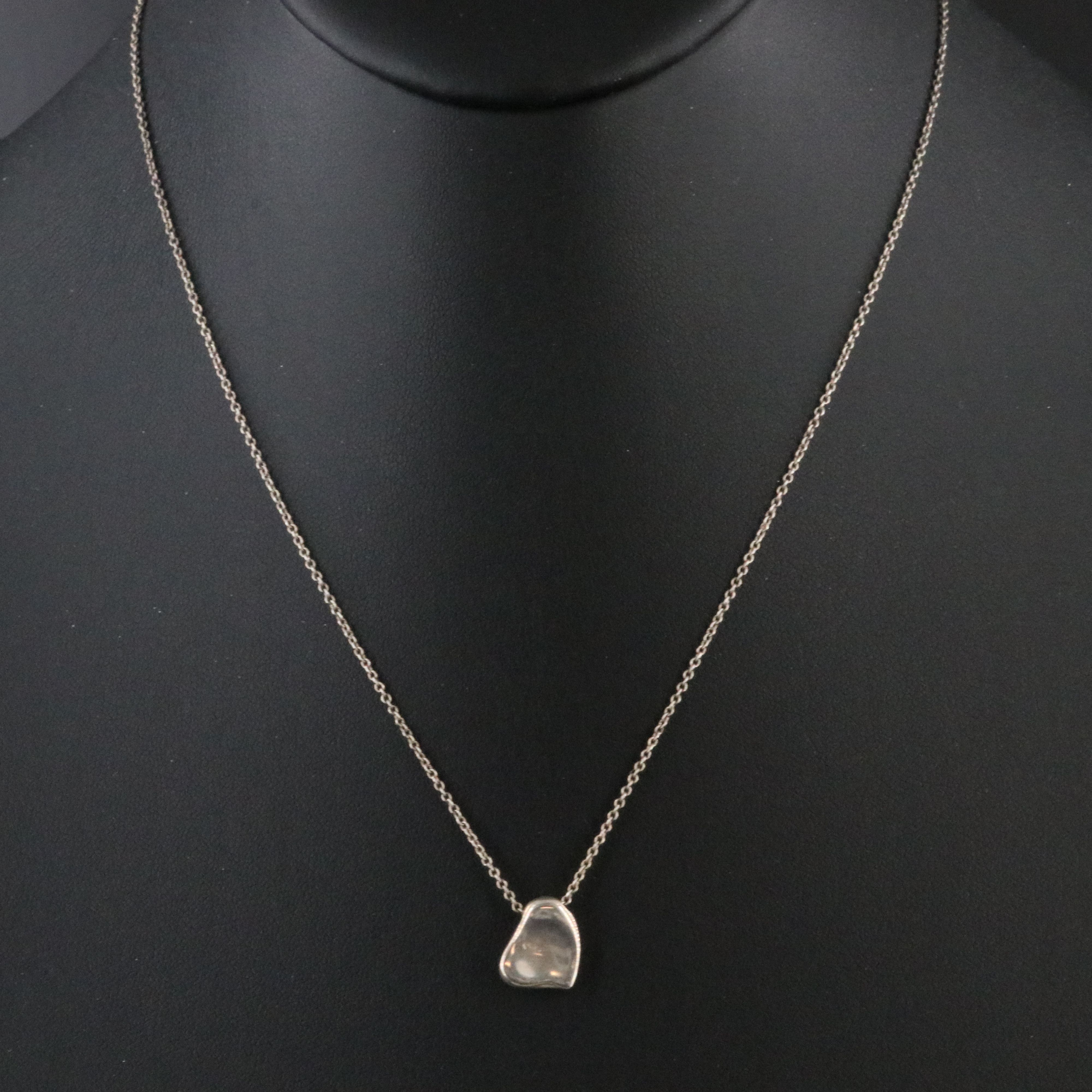 Elsa Peretti for Tiffany & Co. Sterling Closed Heart Necklace