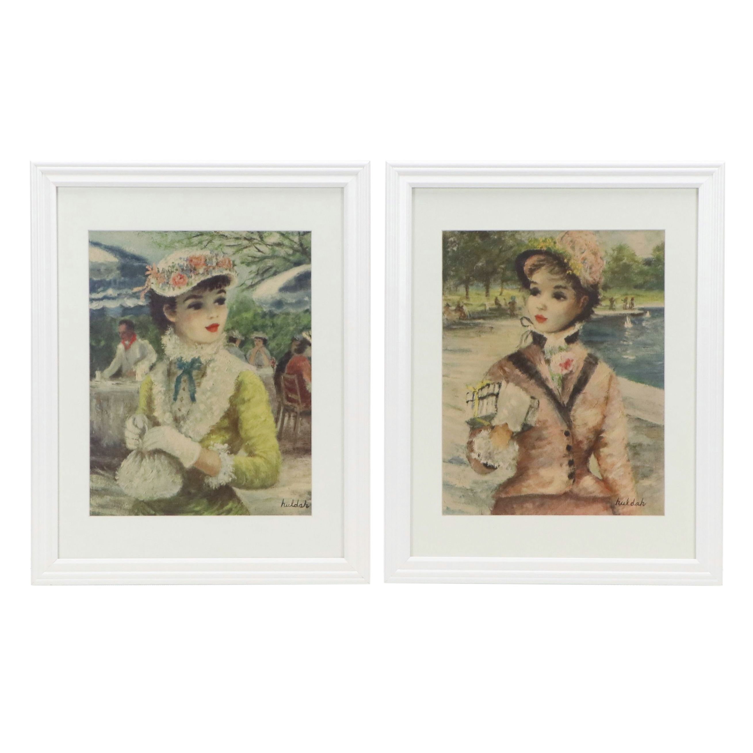 Collotypes After Huldah Cherry Jeffe of Fashionable Ladies, 20th Century